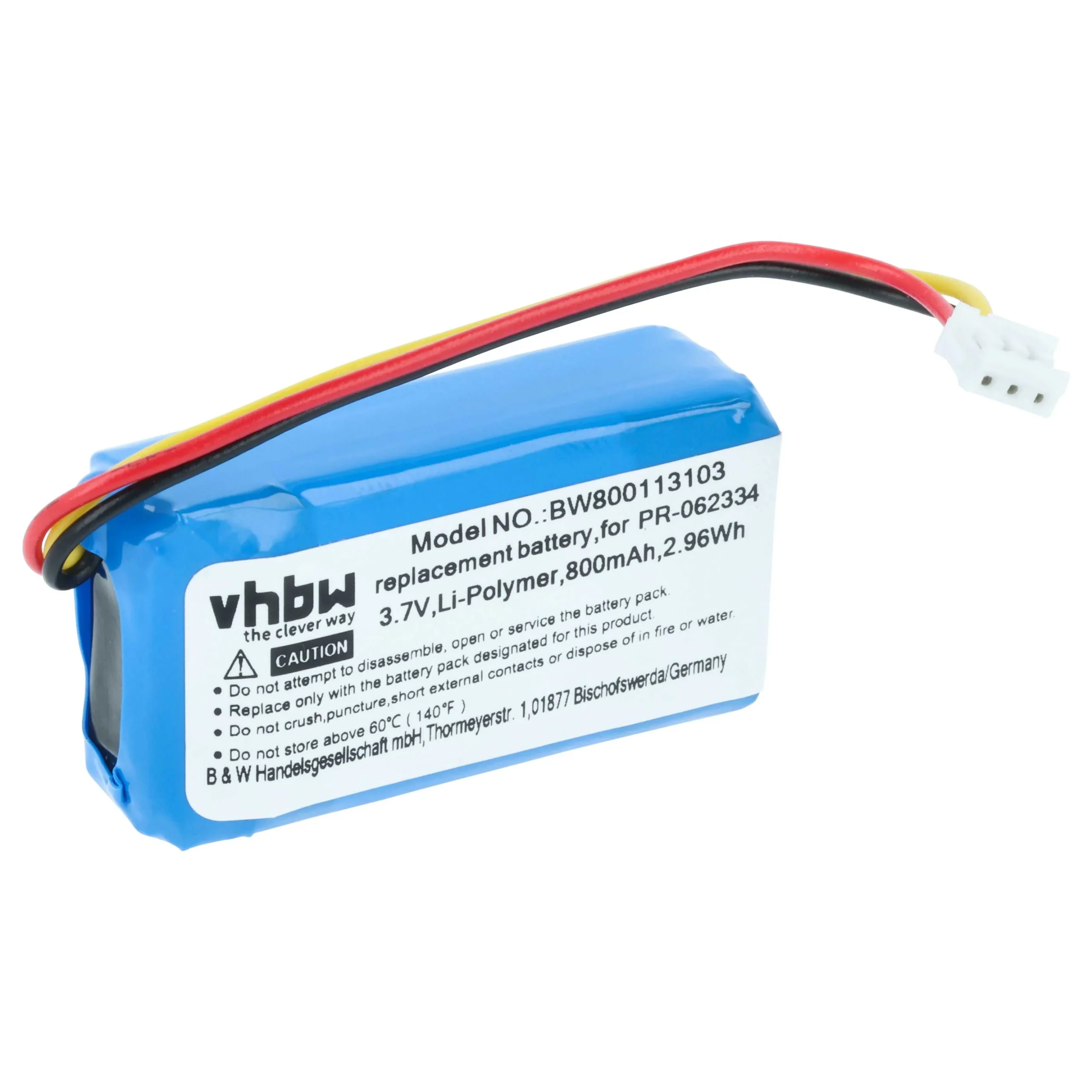 Batterie remplace GoPro PR-062334 pour caméscope GoPro- 800mAh 3,8V Li-polymère