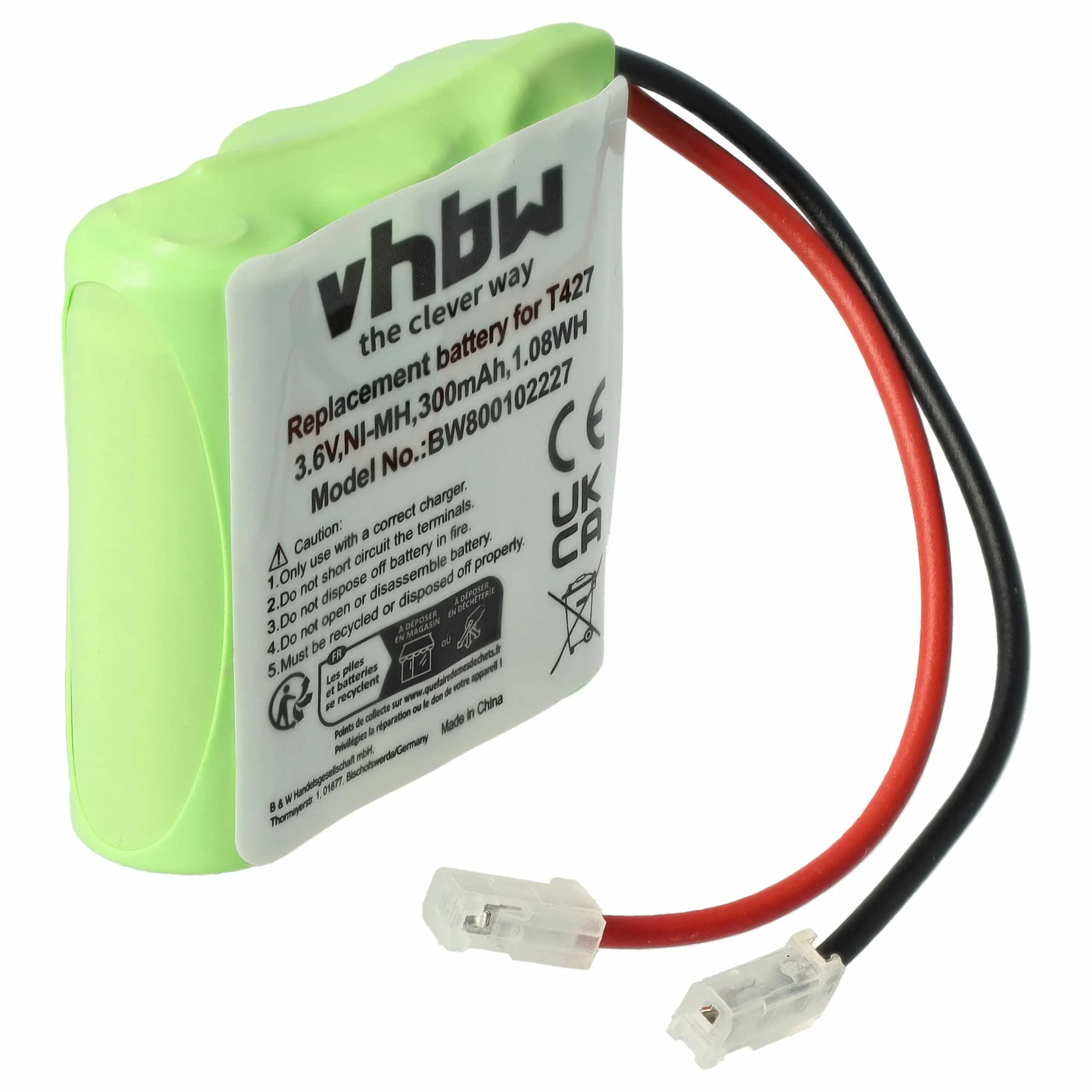 Batterie remplace 30AAAM3BMX, T427 pour téléphone Commodore - 300mAh 3,6V NiMH