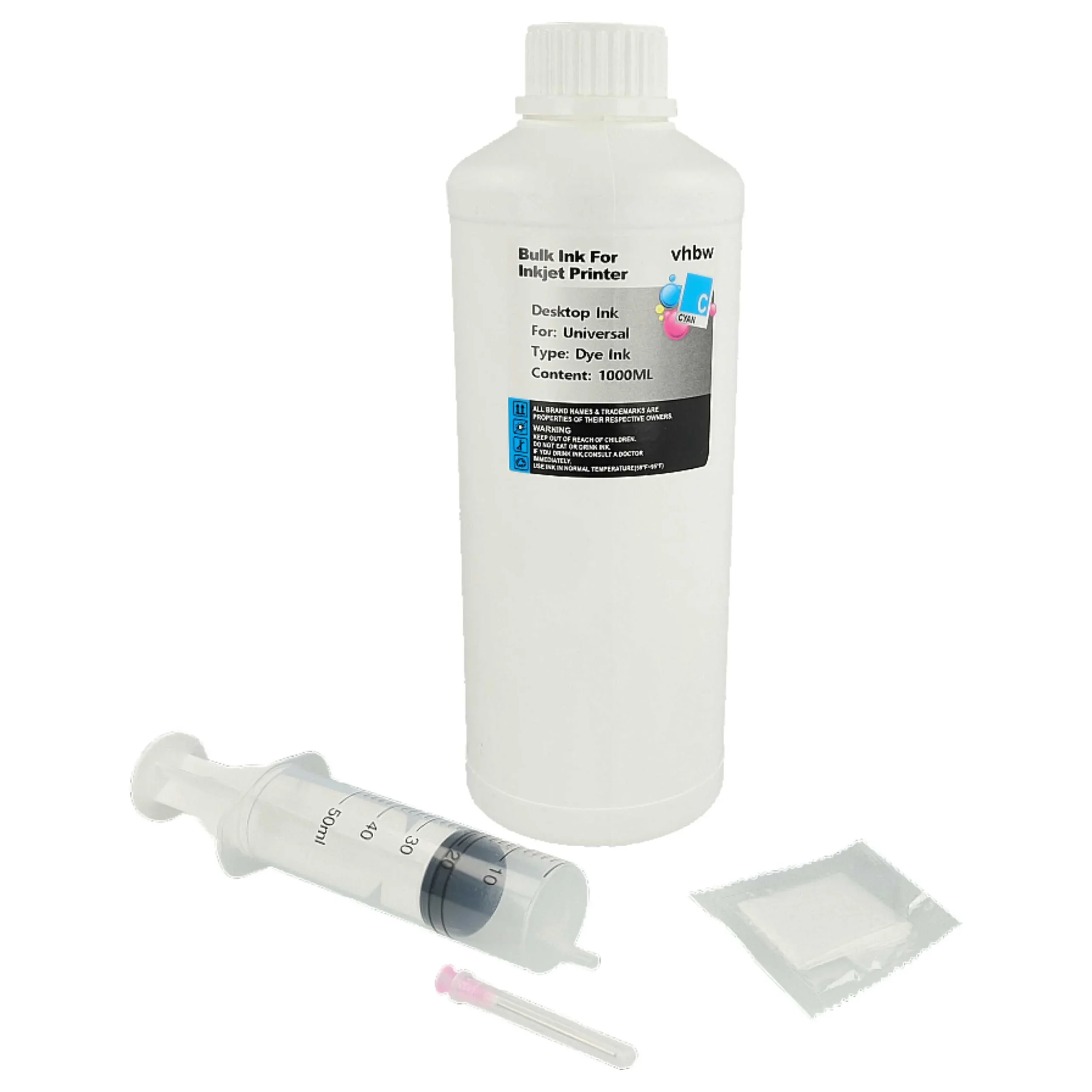 Encre rechargable Dye Cyan pour imprimante dye Canon Pixma G1501, G1510, G2501, G2510, 1000ml - Accessoires pour imprimante