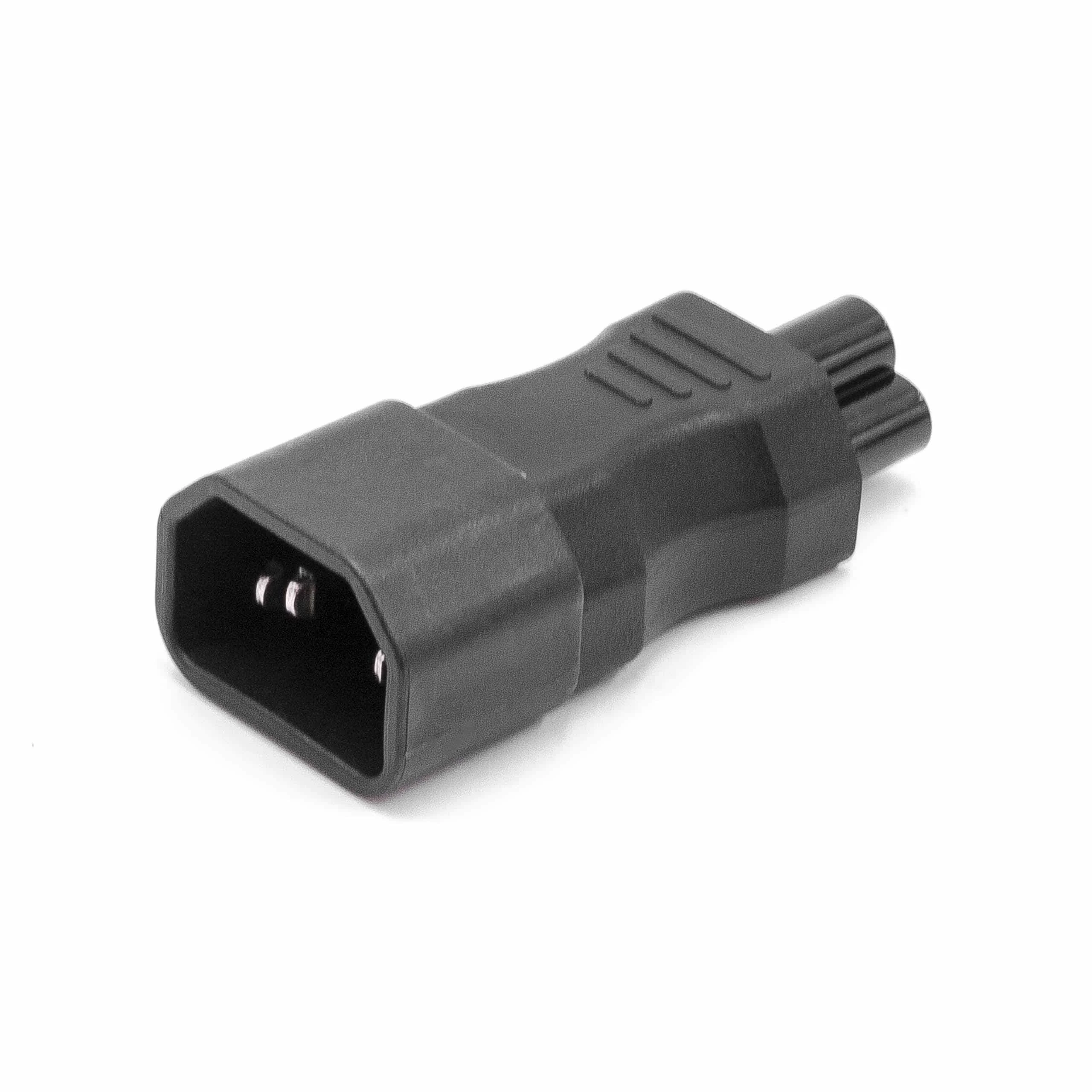 vhbw Adaptateur C14 (mâle) vers C5 (femelle) pour divers appareils électriques - Adaptateur secteur IEC 320 no