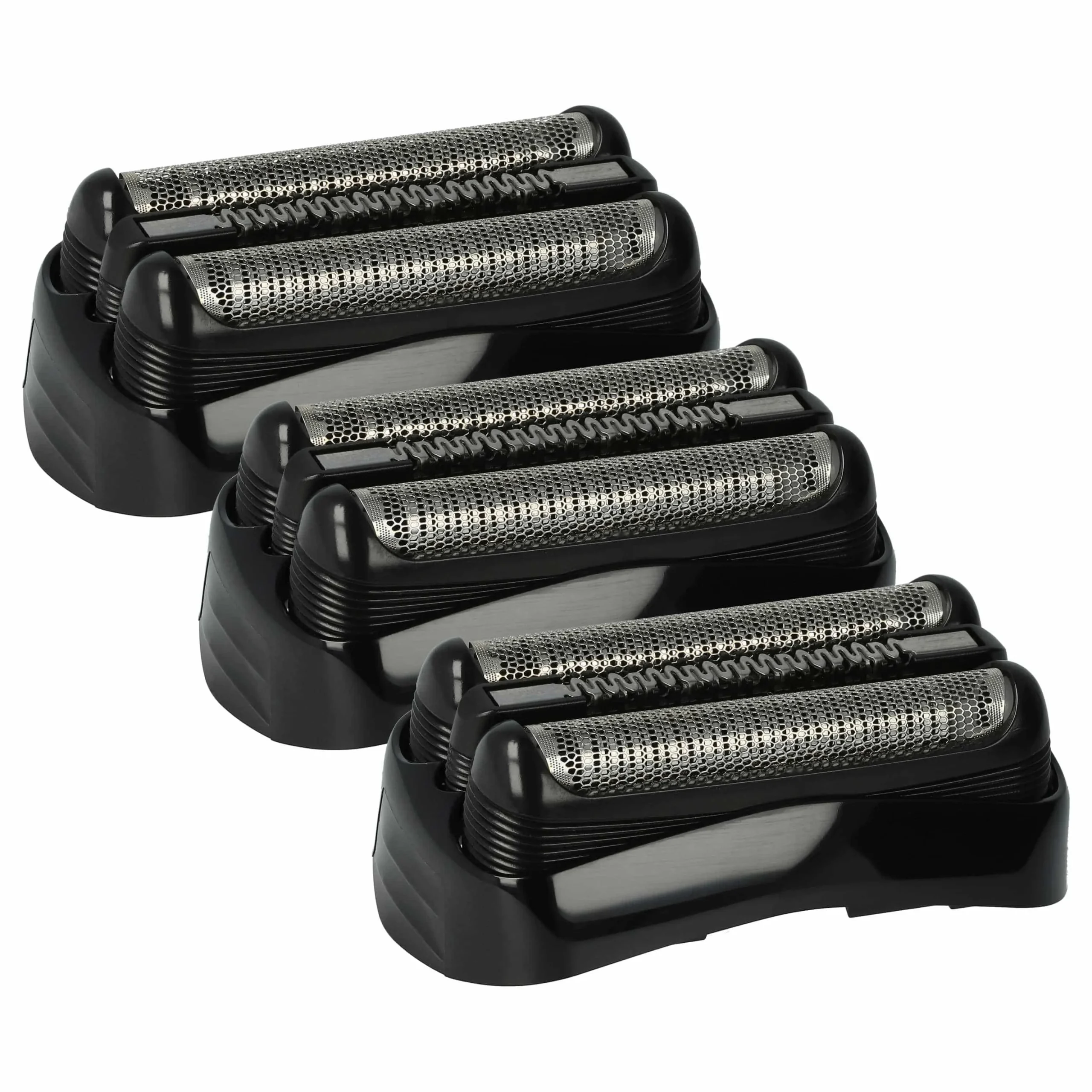 3x Têtes de rasoir remplace Braun 21S, 21B pour rasoir électrique Braun - noir