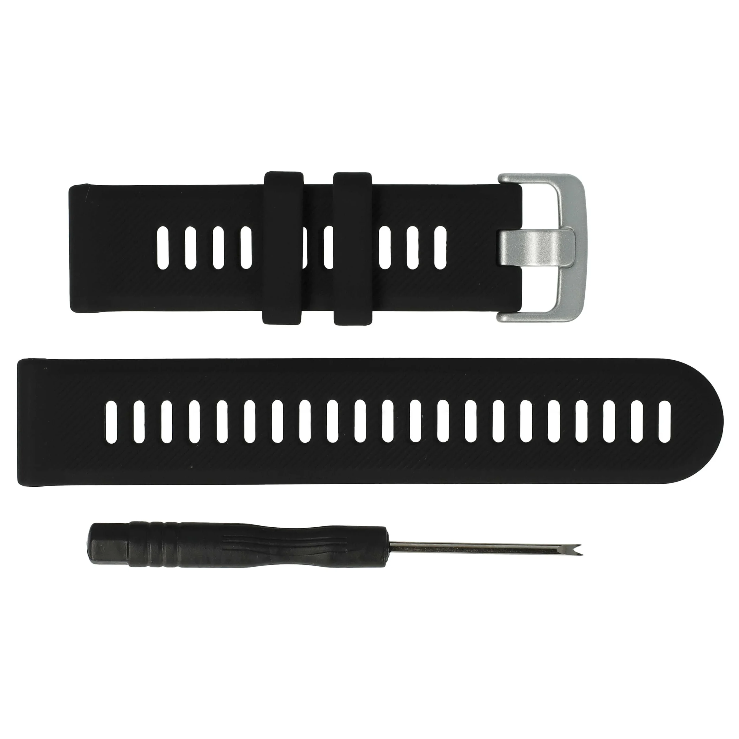 Bracelet pour montre intelligente Garmin Forerunner - 9 + 12,2 cm de long, 22mm de large, silicone, noir