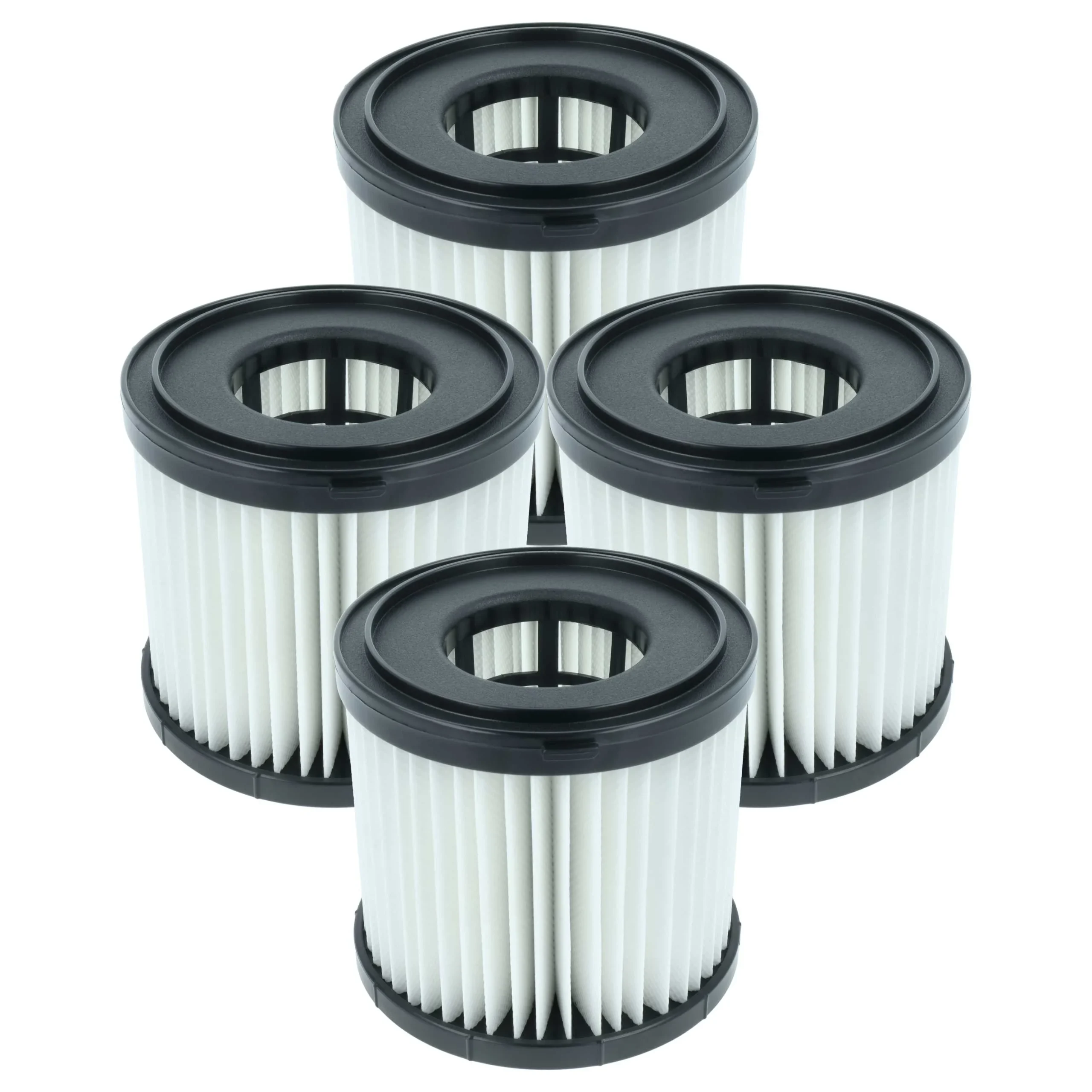 4x Filtre remplace Hart HAVF01 pour aspirateur Ryobi - Cartouche Filtre H13, noir / blanc