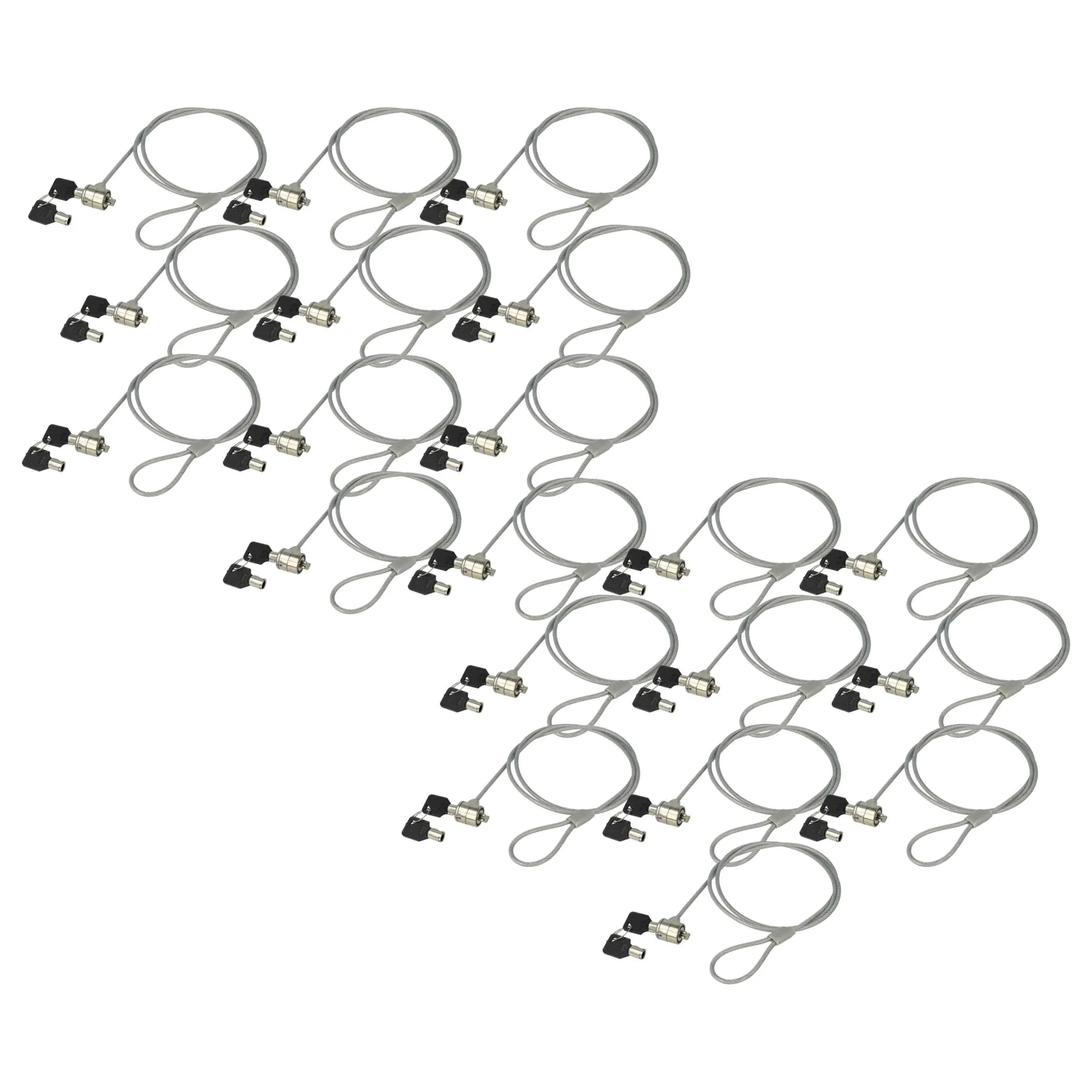 20x Cadenas de sécurité Kensington pour ordinateur portable - Verrou avec clés, 1,2 m