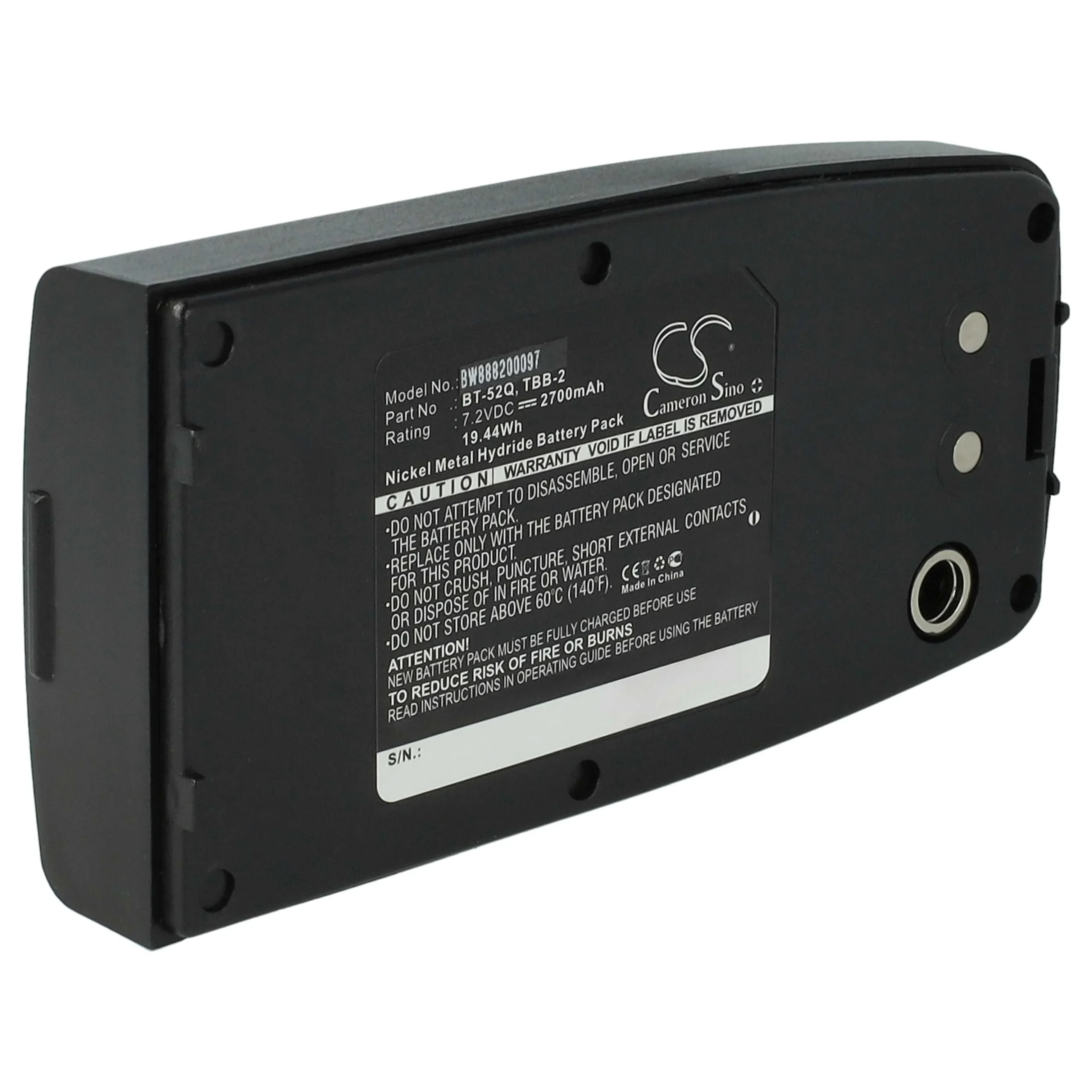 Batterie remplace Topcon BT-52Q, 51730, BT-52QA, TBB-2, TBB-2R outil de mesure Topcon - 2700mAh 7,2V NiMH