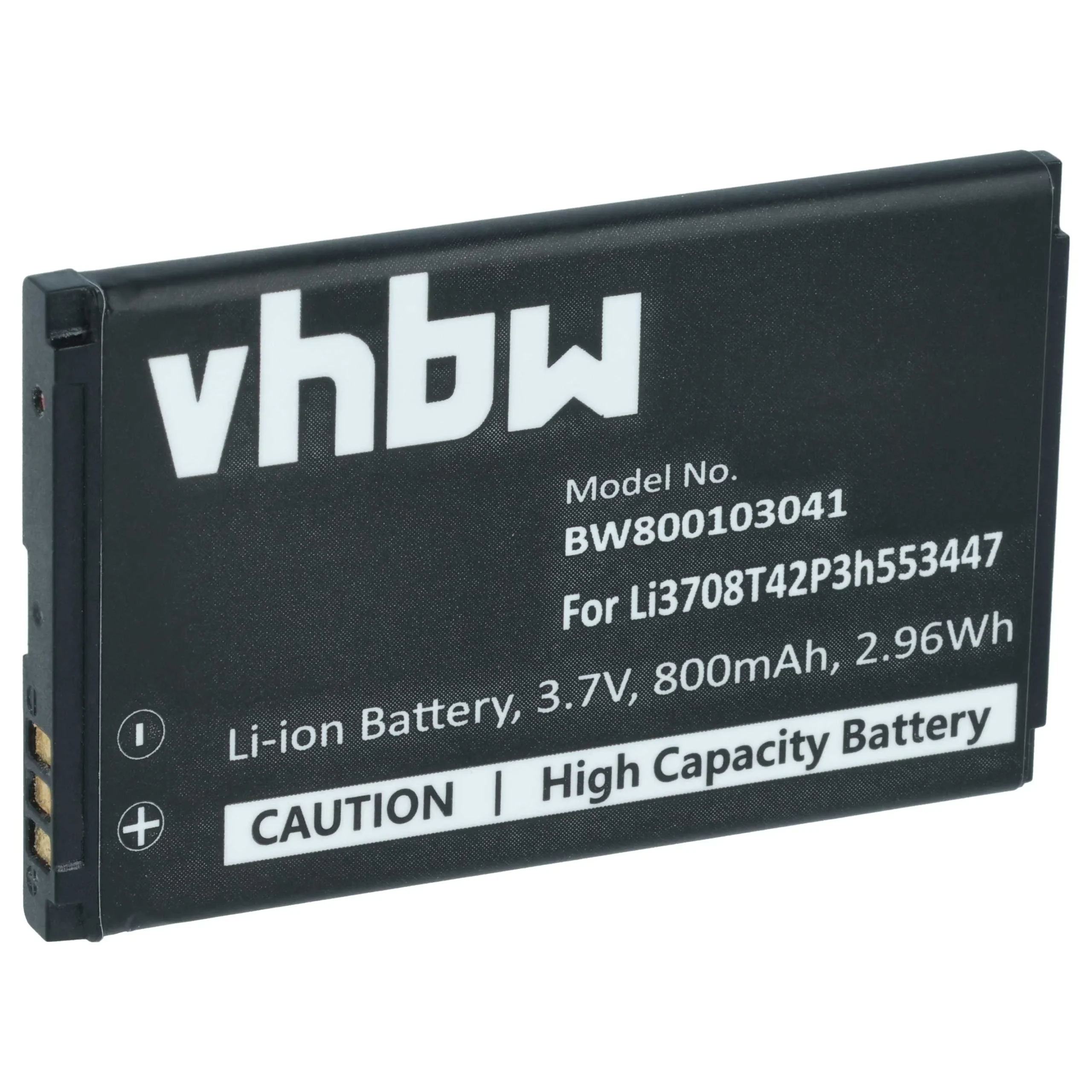 Batterie remplace Li3708T42P3h553447, Li3707T42P3h553447 téléphone portable Vodafone - 800mAh 3,7V Li-ion