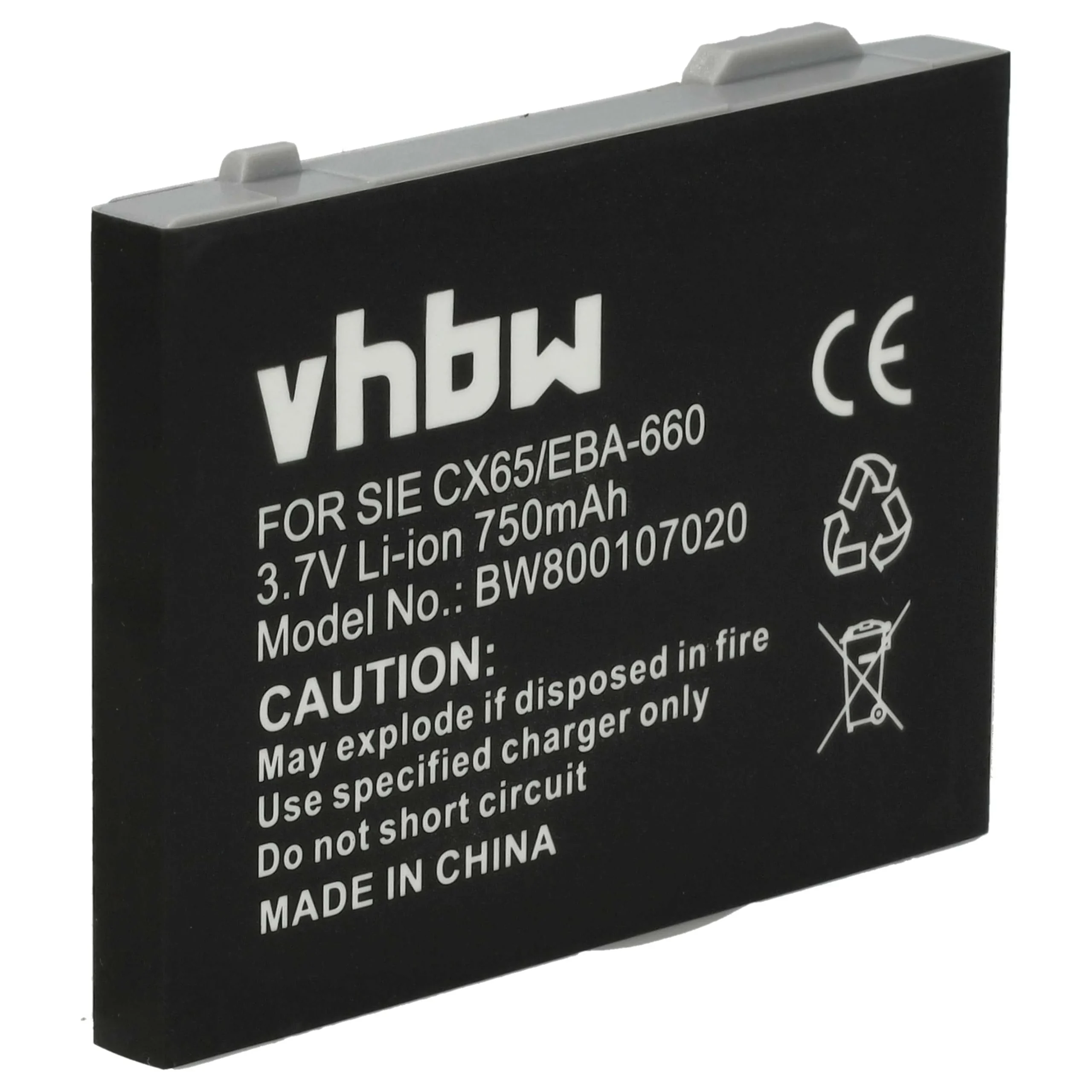 Batterie remplace Siemens EBA-660, EBA-670, EBA-760, EBA-770 téléphone portable Siemens - 750mAh 3,7V Li-ion