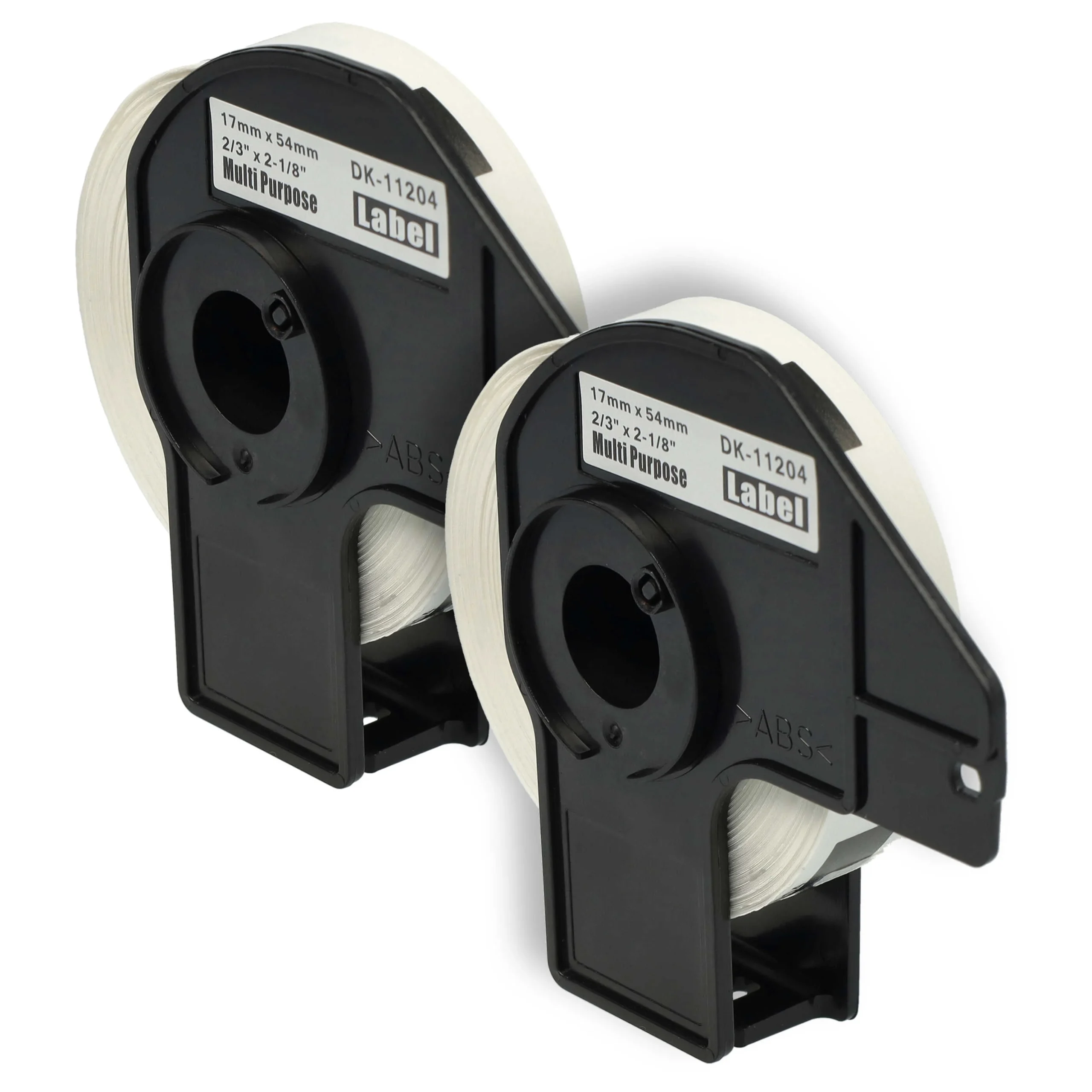 2x Étiquette remplacent Brother DK-11204 pour imprimante étiqueteuse - 17mm x 54mm + support