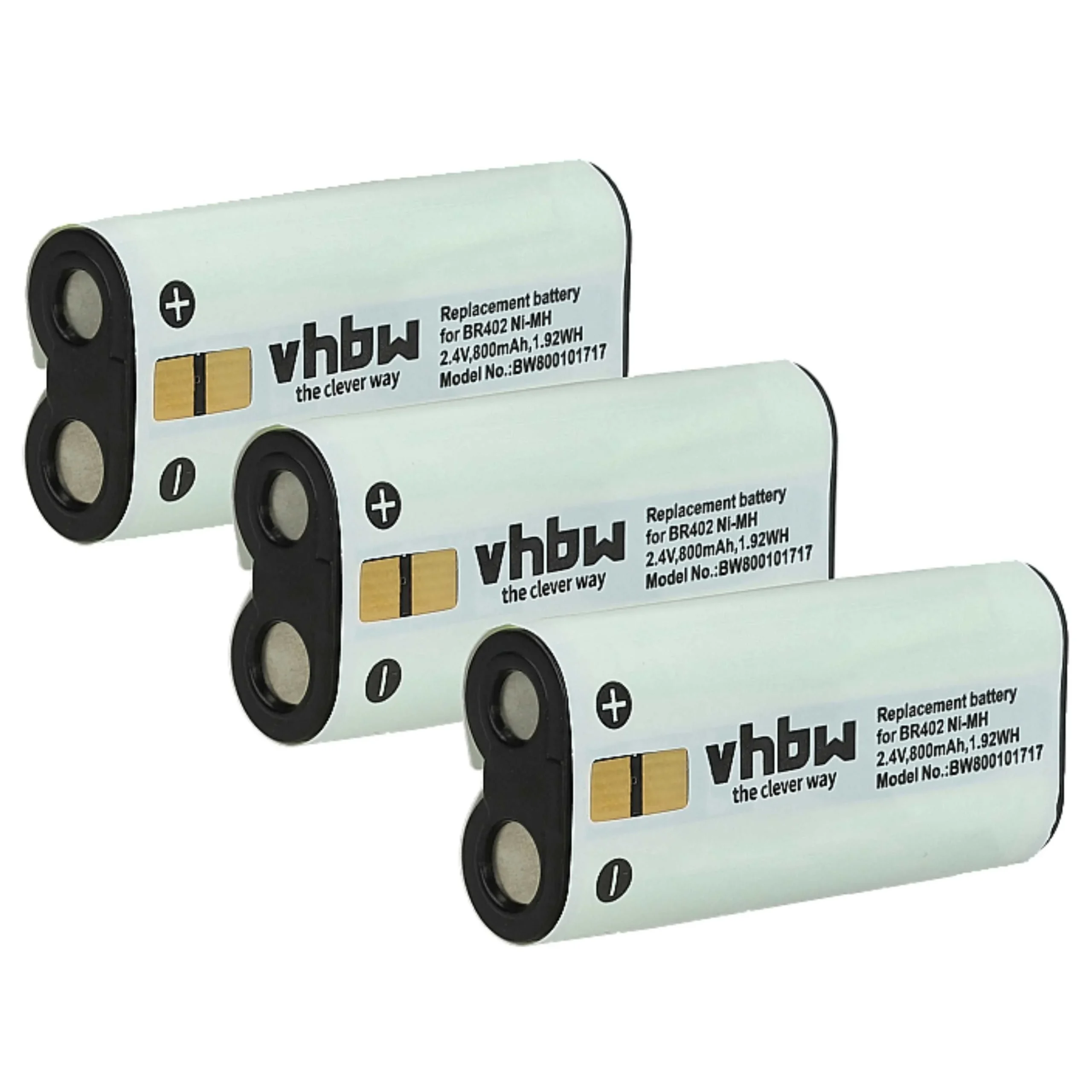 Batterie (3 pcs.) remplace Olympus BR403, BR402 dictaphone - 800mAh 2,4V NiMH