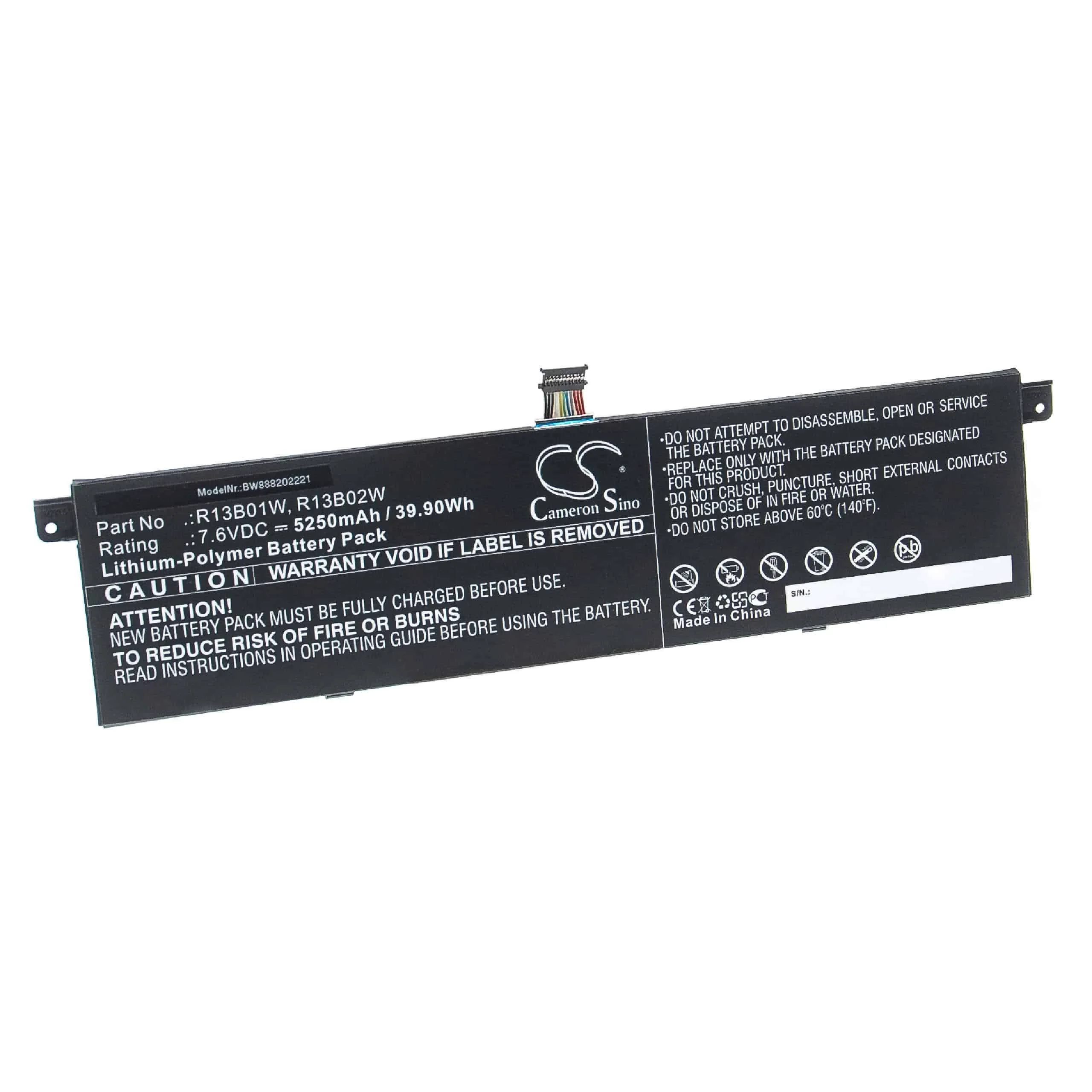 Batterie remplace Xiaomi R13B01W, R13B02W pour ordinateur portable Xiaomi- 5250mAh 7,6V Li-polymère