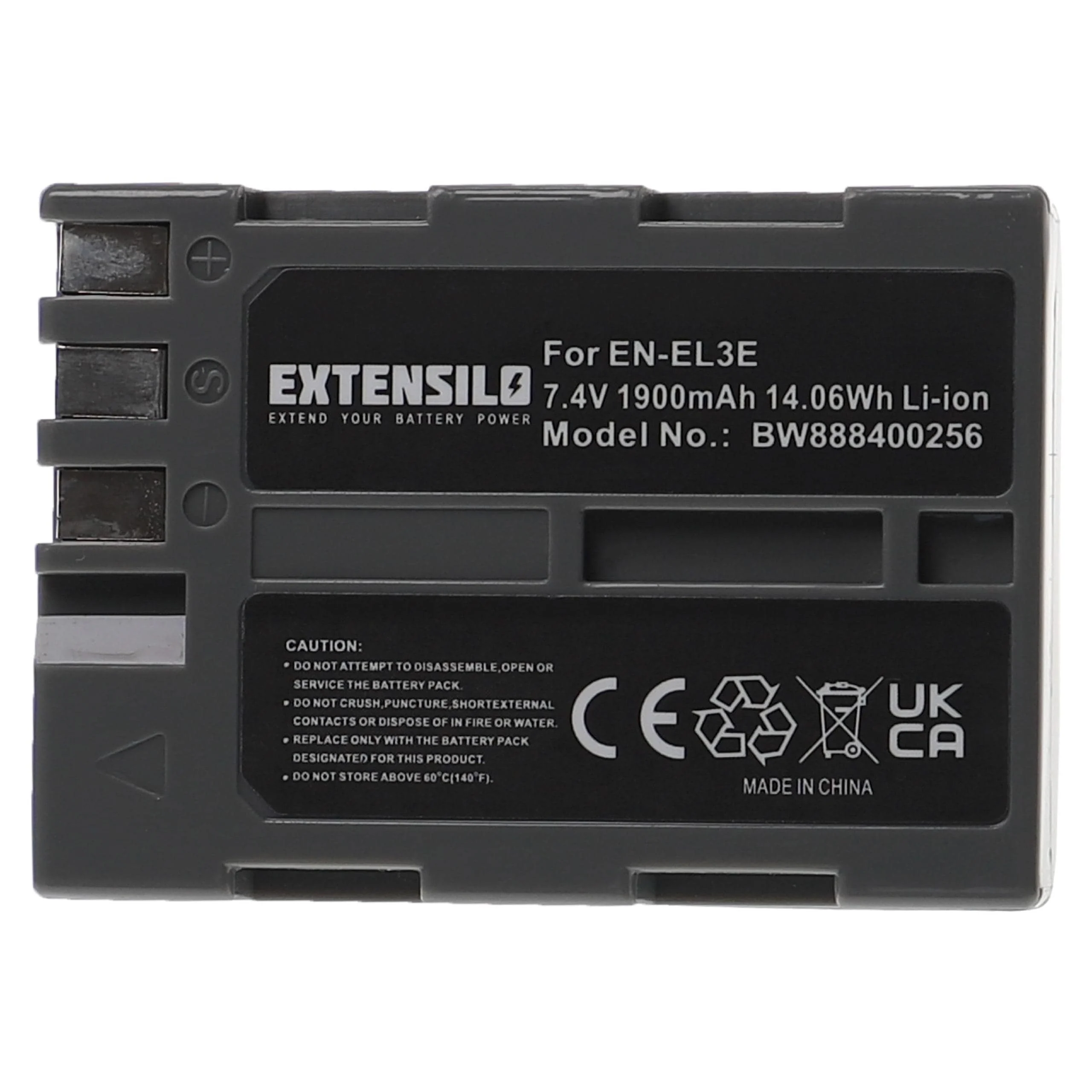 Batterie remplace Nikon EN-EL3e pour appareil photo Nikon- 1900mAh 7,4V Li-ion