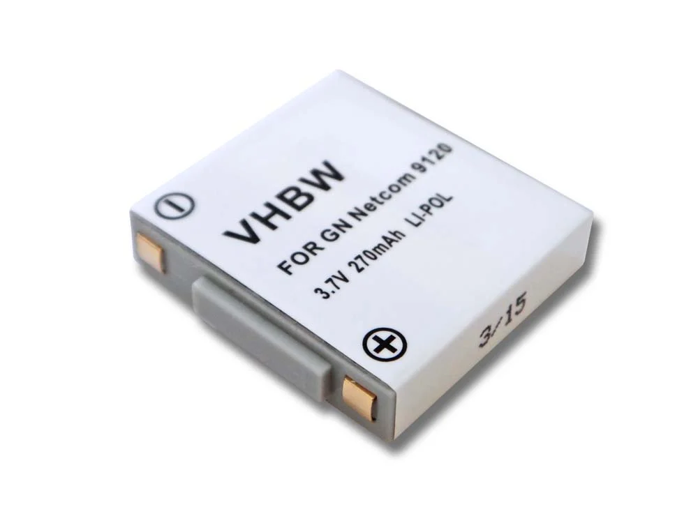Batterie remplace GN Netcom 2901-249, 14151-02, 14151-01 casque audio Agfeo - 270mAh 3,7V Li-polymère