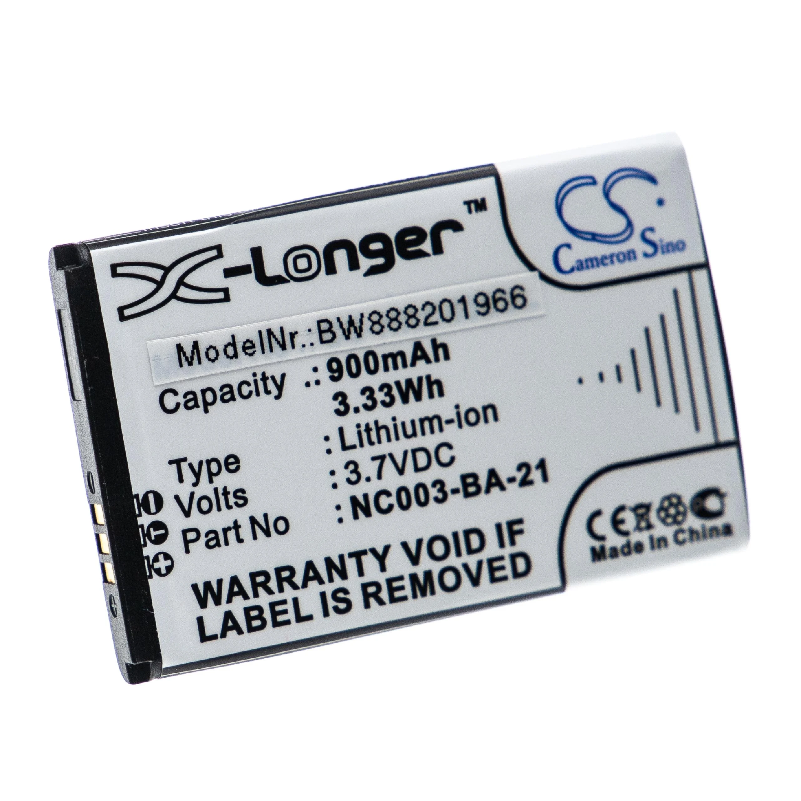 Batterie remplace Sennheiser NC003-BA-21 casque audio Sennheiser - 900mAh 3,7V Li-ion