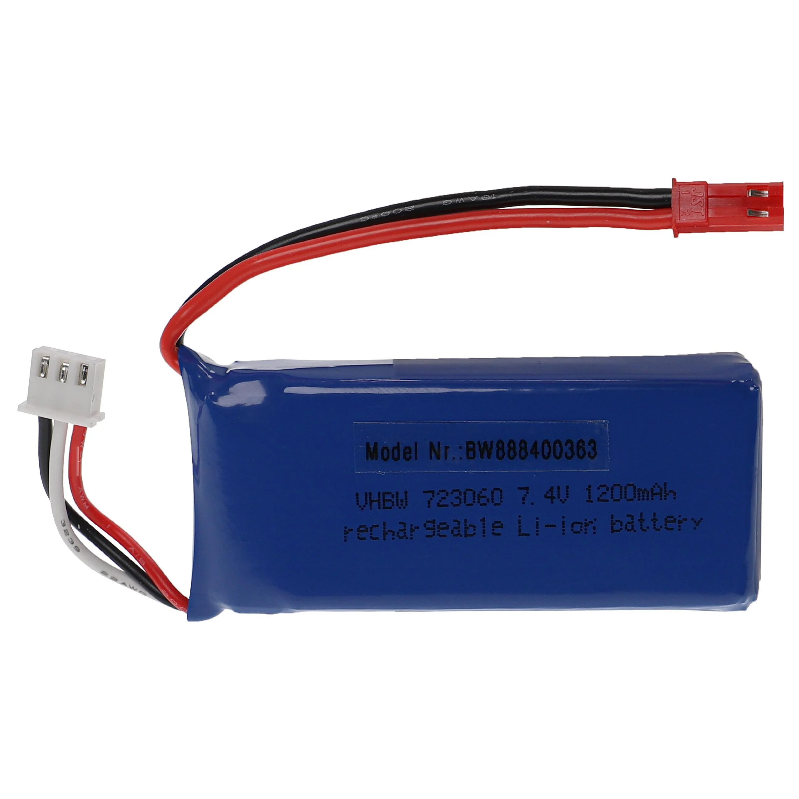 Batterie modèle radio-télécommandé - 1200mAh 7,4V Li-polymère, BEC