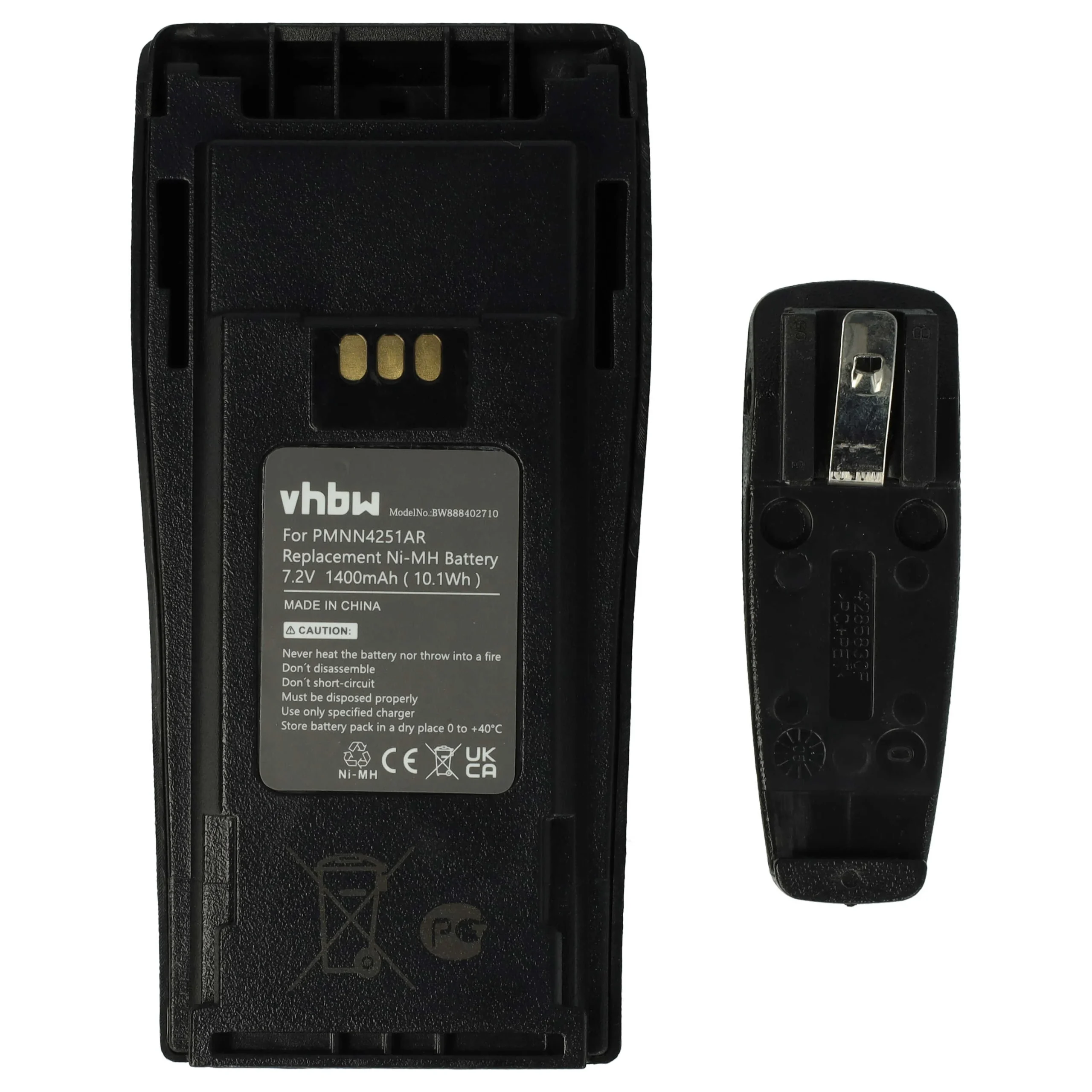 Batterie remplace Motorola NNTN4497, NNTN4496AR, NNTN4496 pour radio talkie-walkie Motorola- 1400mAh 7,2V NiMH
