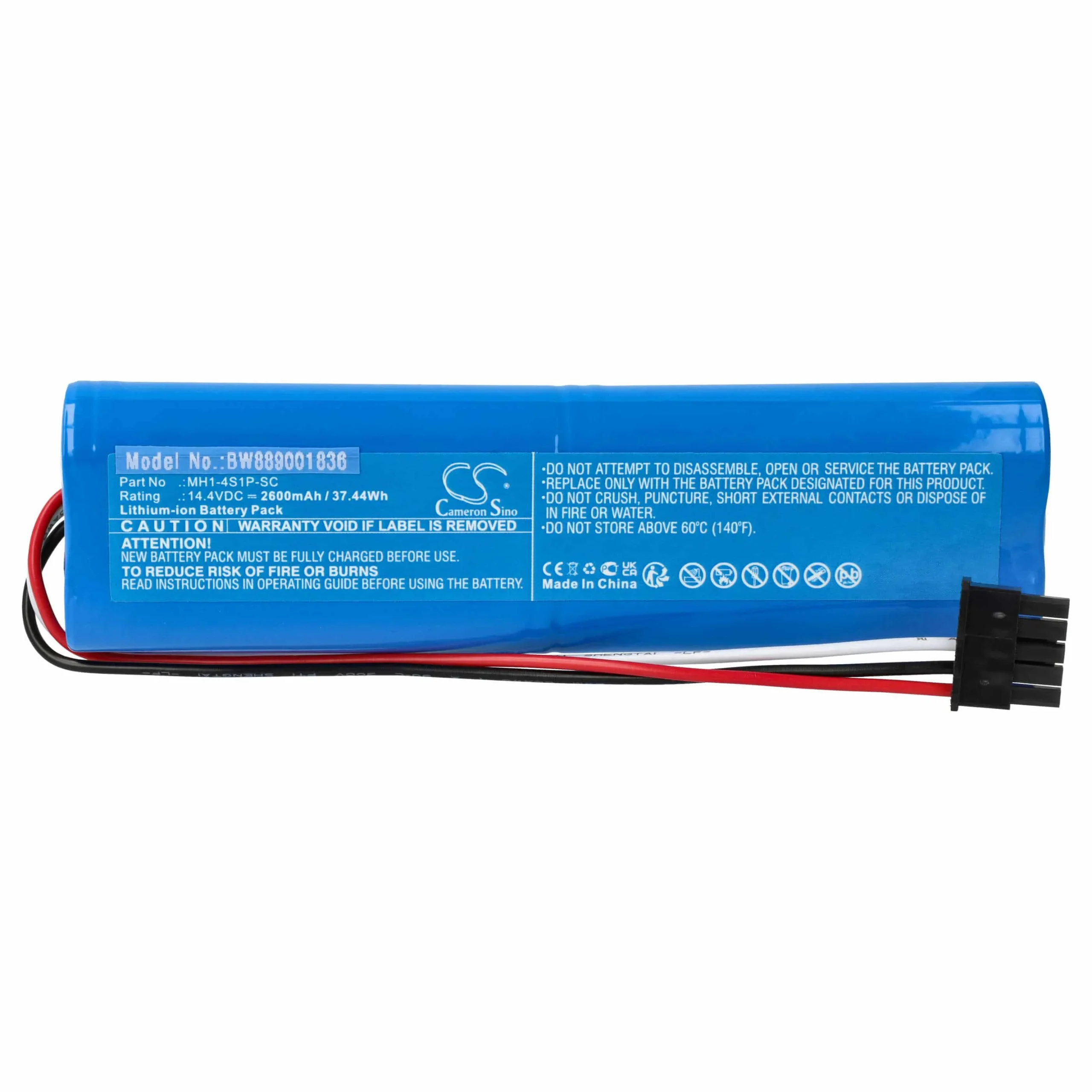 Batterie remplace Haier MH1-4S1P-SC pour robot aspirateur Xiaomi - 2600mAh 14,4V Li-ion