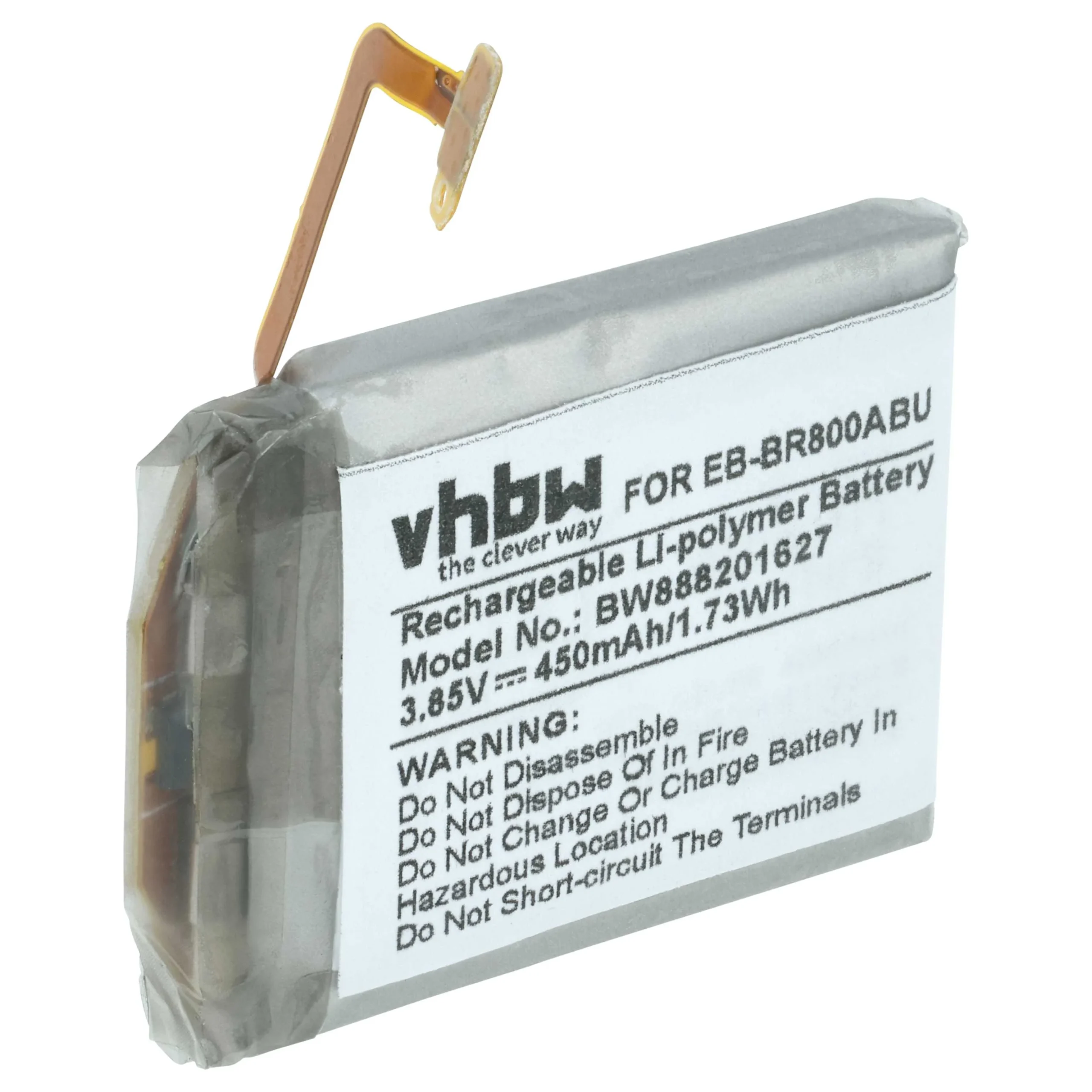 Batterie remplace Samsung EB-BR800ABU, GH43-04855A montre connectée - 450mAh 3,85V Li-polymère