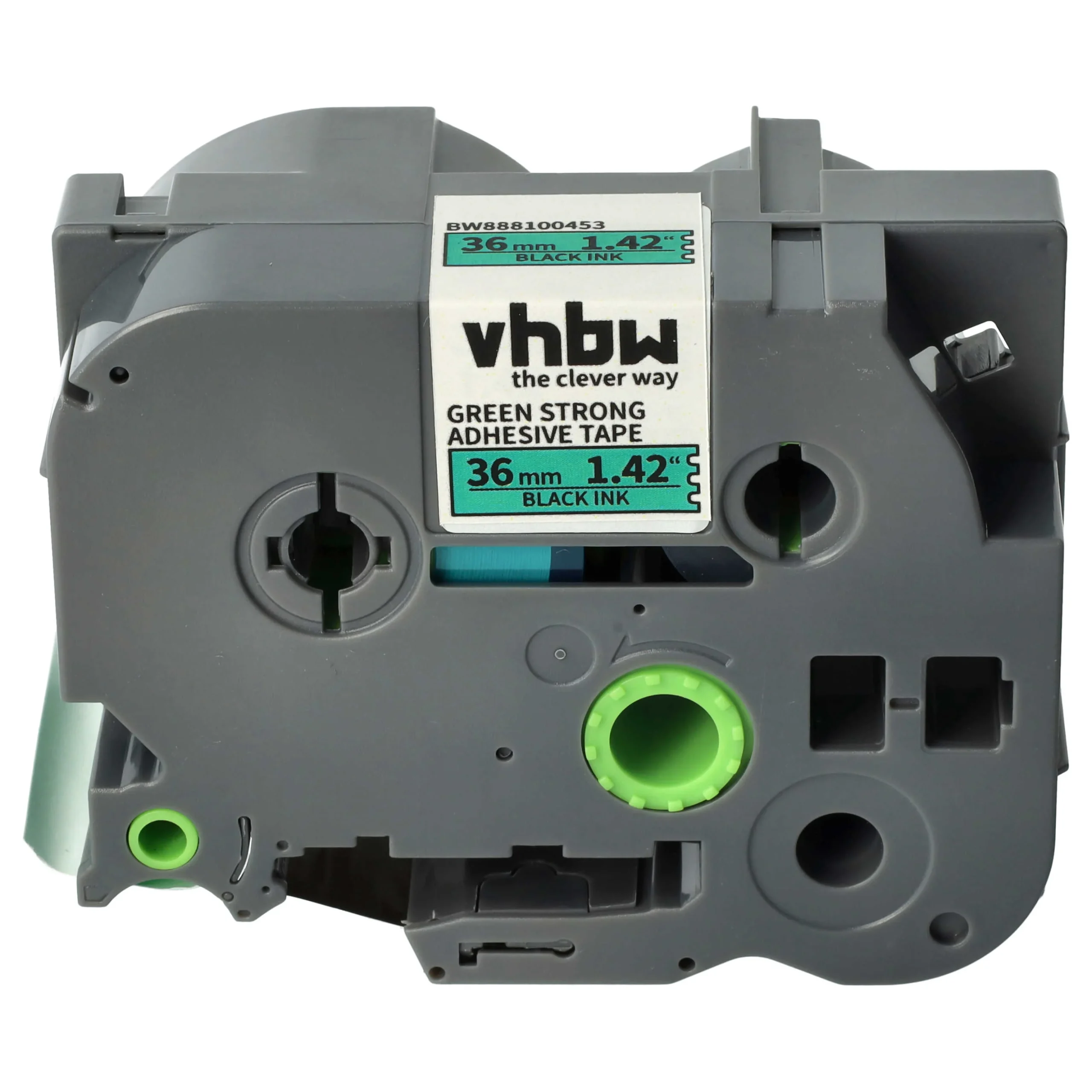 Cassette à ruban remplace Brother TZE-S761 - 36mm lettrage Noir ruban Vert, plastique, extra fort