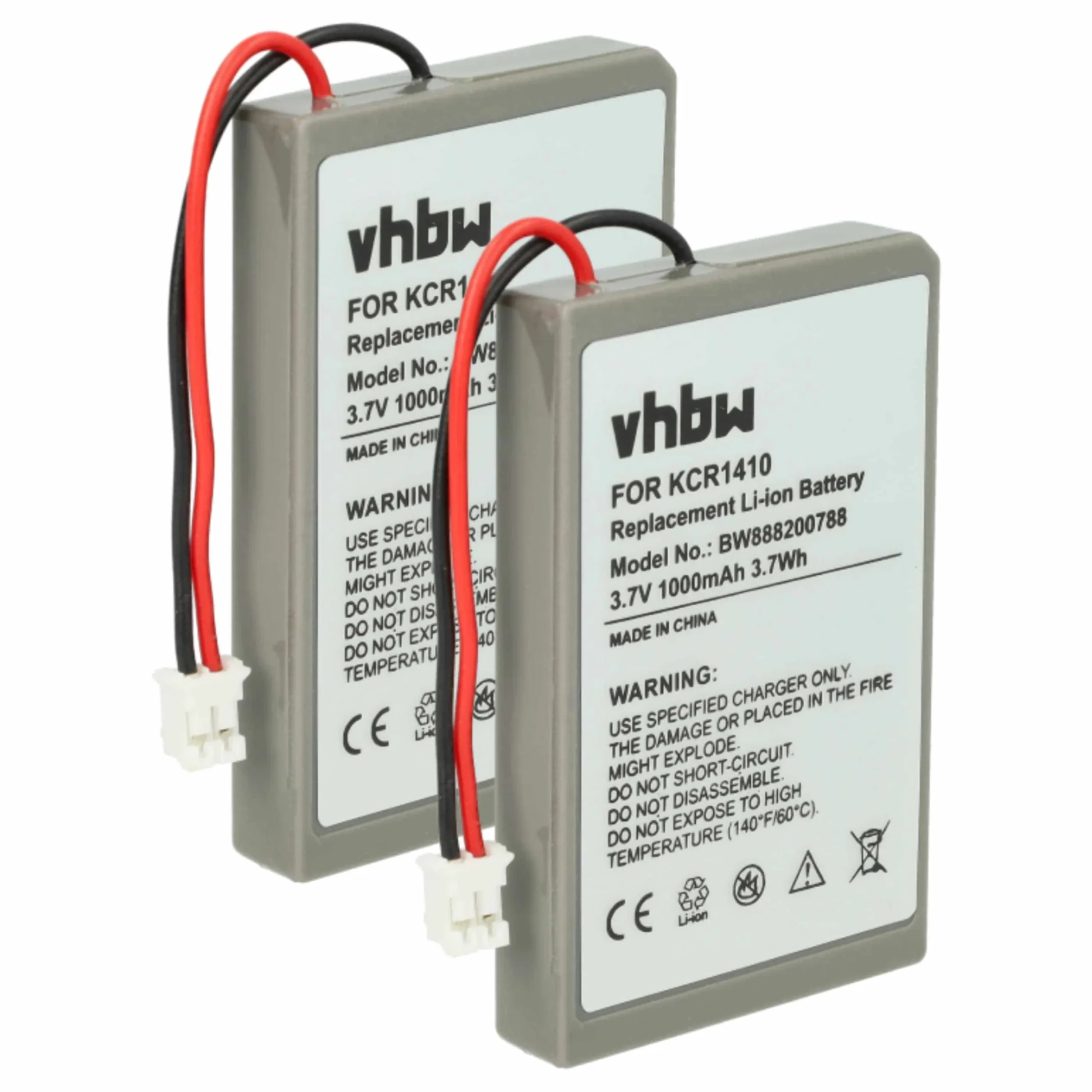 Batterie (2 pcs.) remplace Sony KCR1410, LIP1522 manette - 1000mAh 3,7V Li-ion