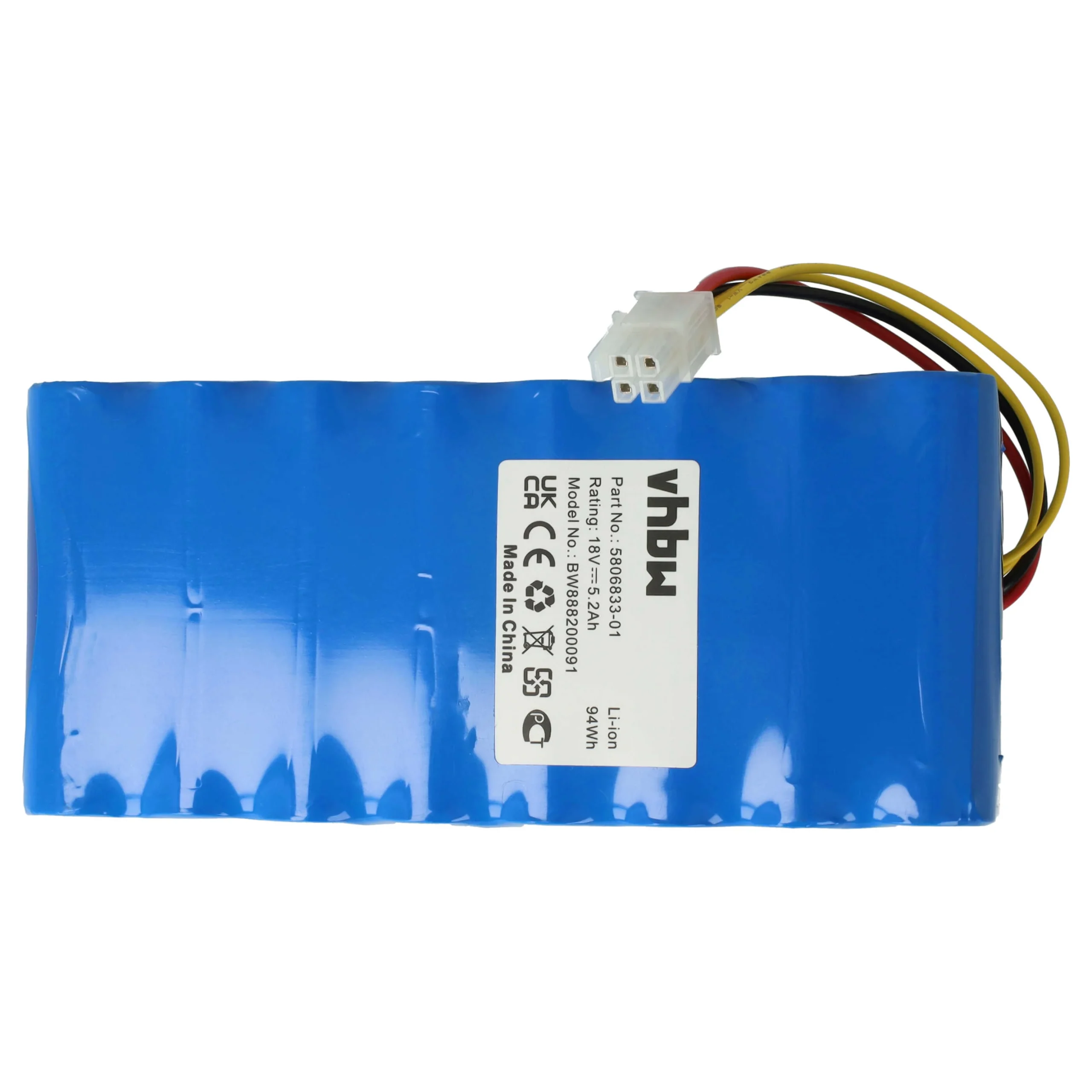 Bloc de batteries remplace Husqvarna 5806833-01, 5806833-02 pour outil de jardinage - 5200mAh 18V Li-ion