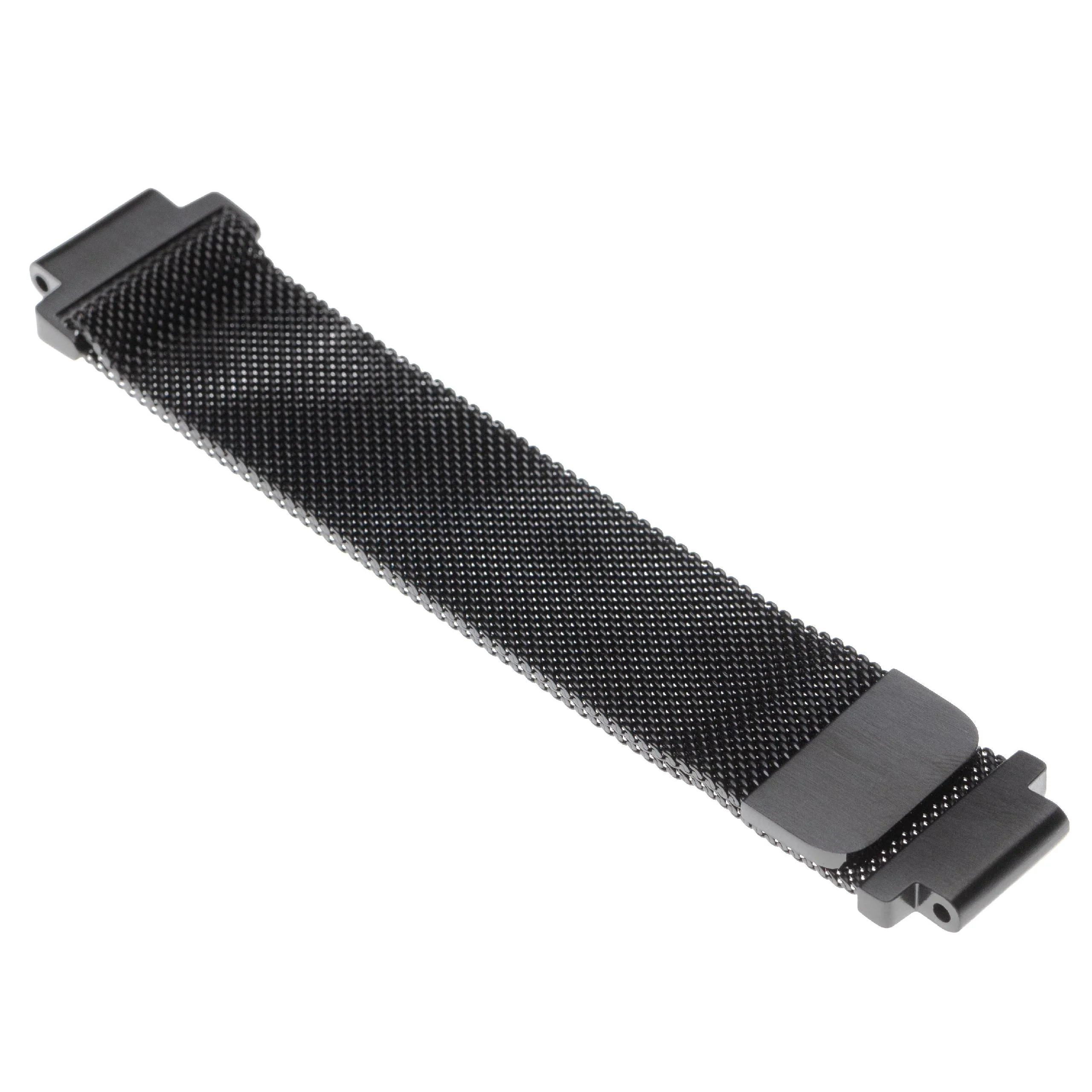 Bracelet pour montre intelligente Garmin Forerunner / Approach - tour de montre max 224 mm, acier inox, noir