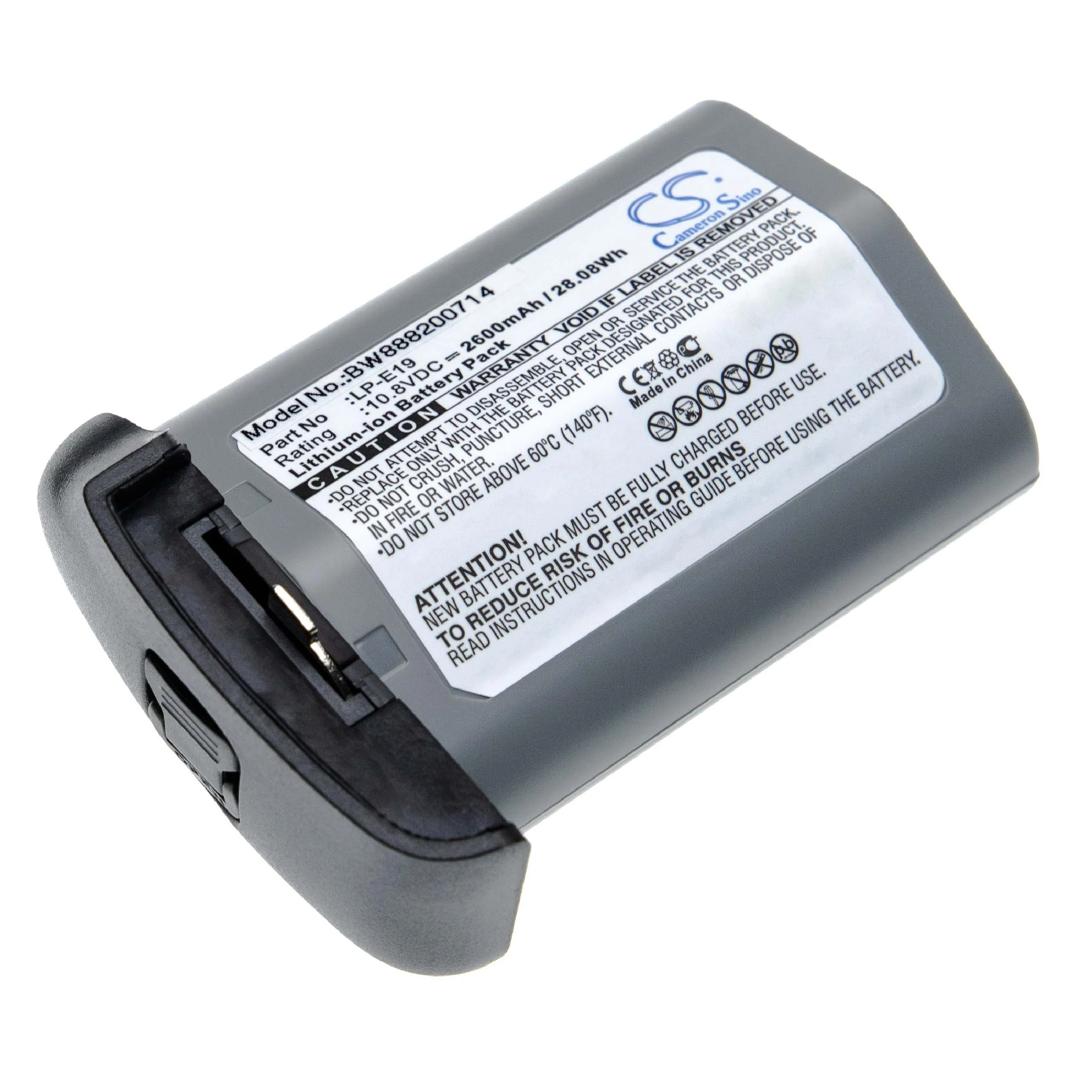 Batterie remplace Canon LP-E19 pour appareil photo Canon- 2600mAh 10,8V Li-ion