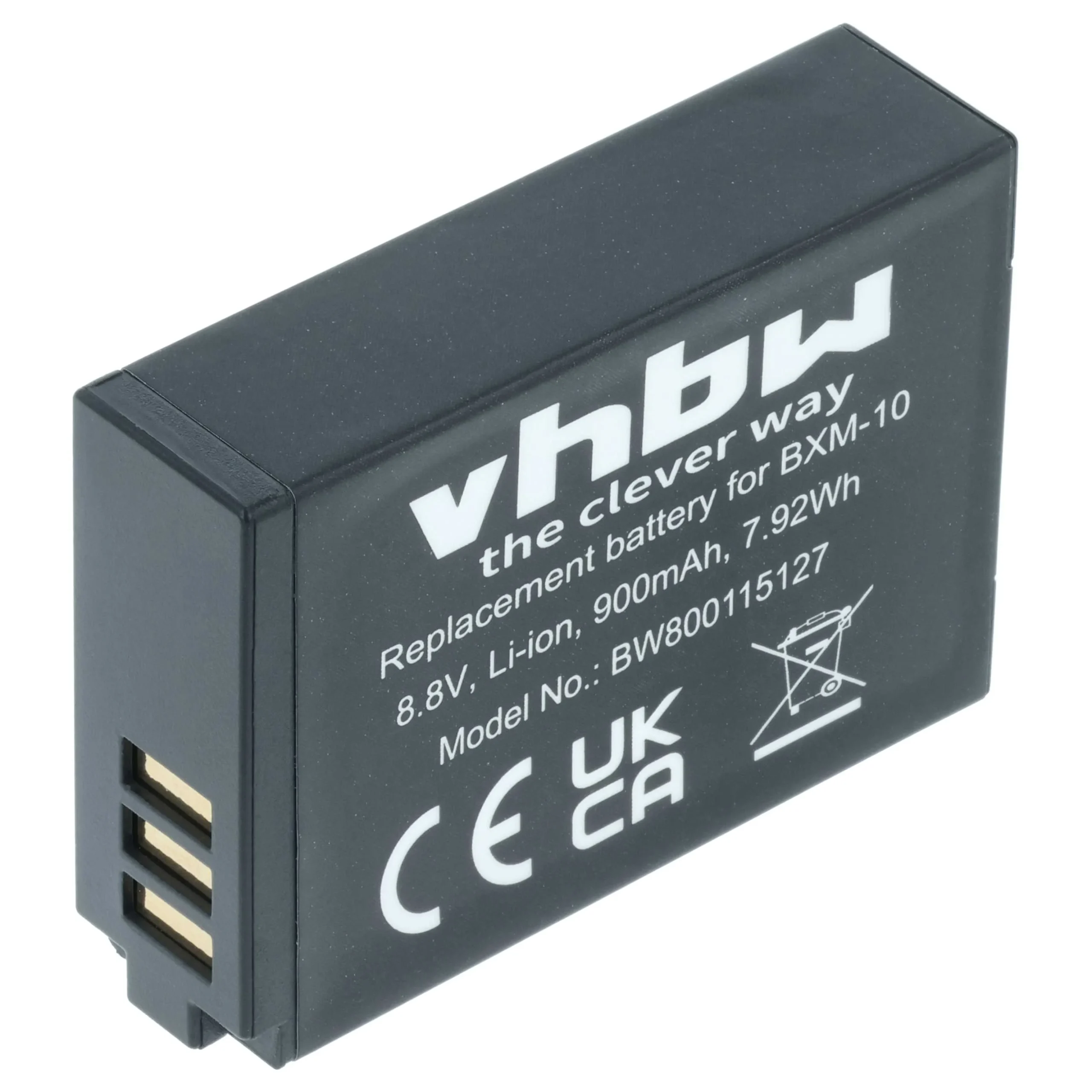 Batterie remplace XiaoYi BXM-10 pour appareil photo XiaoYi- 900mAh 8,8V Li-ion