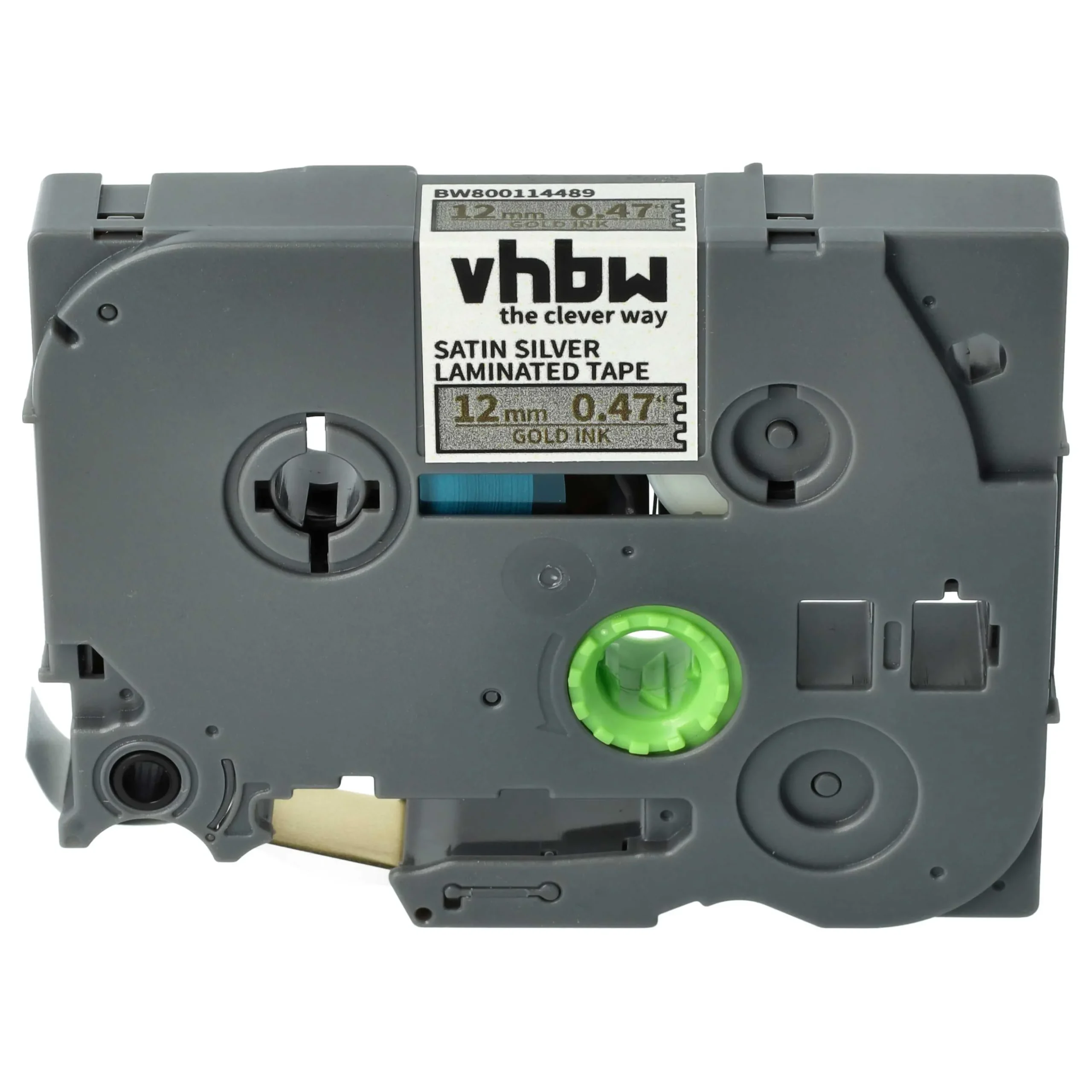 Cassette à ruban remplace Brother TZ-MQ934, TZE-MQ934 - 12mm lettrage Or ruban Argent satiné, plastique