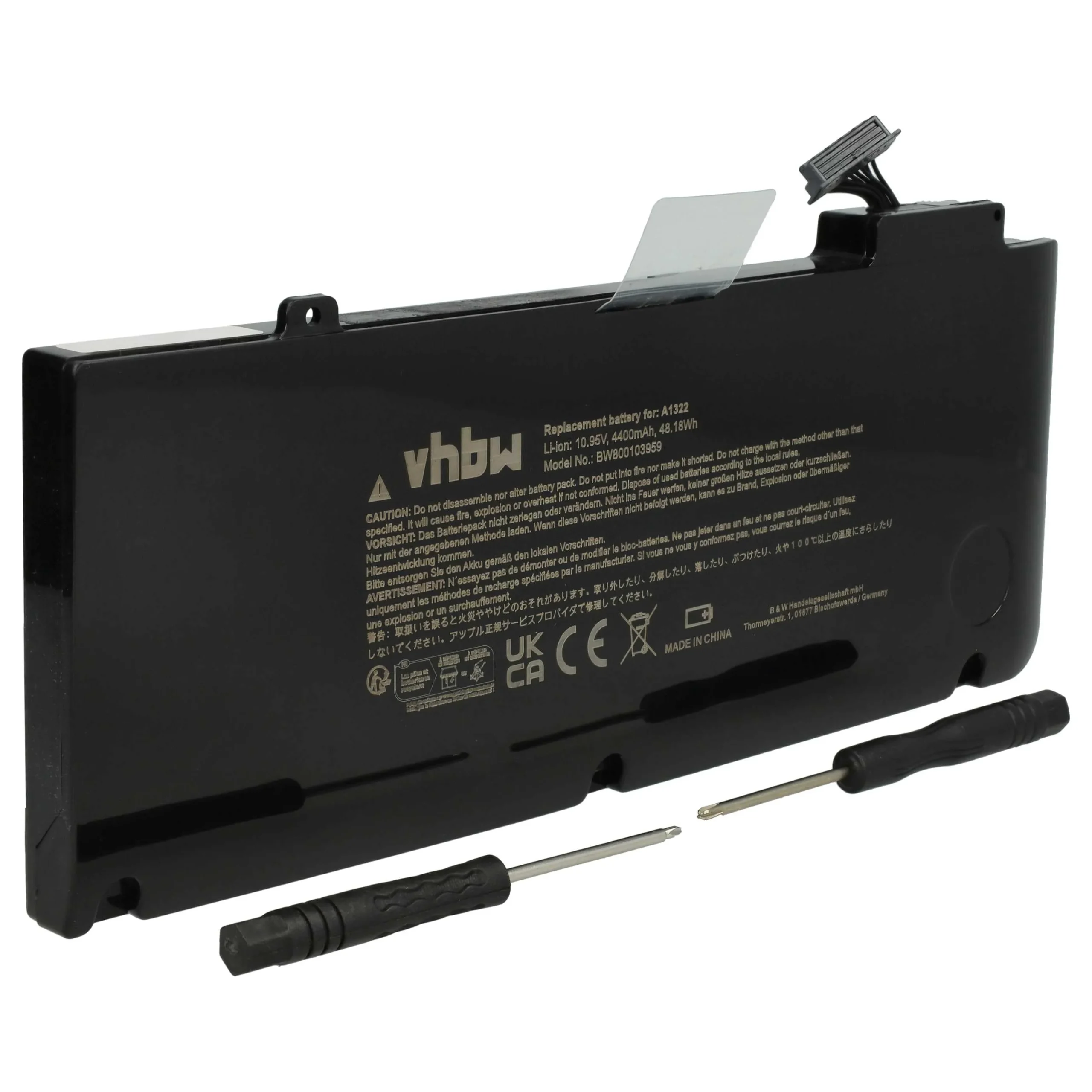 Batterie remplace Apple 661-5229, 020-6547-A pour ordinateur portable Apple- 4400mAh 10,95V Li-polymère