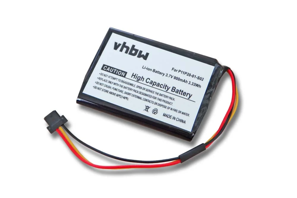 Batterie remplace TomTom P11P20-01-S02 pour navigation GPS TomTom - 900mAh 3,7V Li-ion
