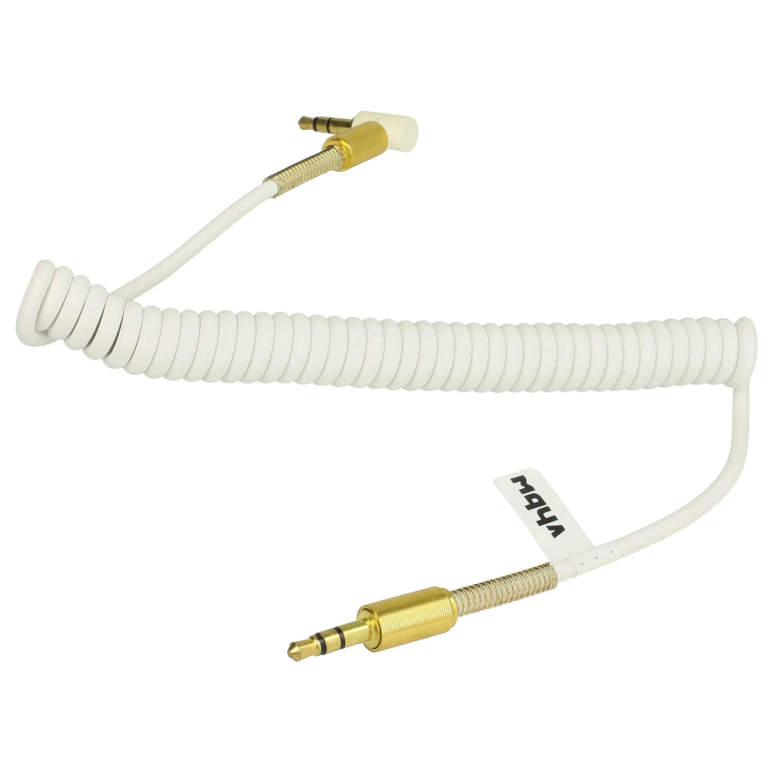 Câble audio pour divers appareils Technics, Sony MDR-1A - de 3,5 mm vers Jack 3,5 mm, coudé, or, blanc