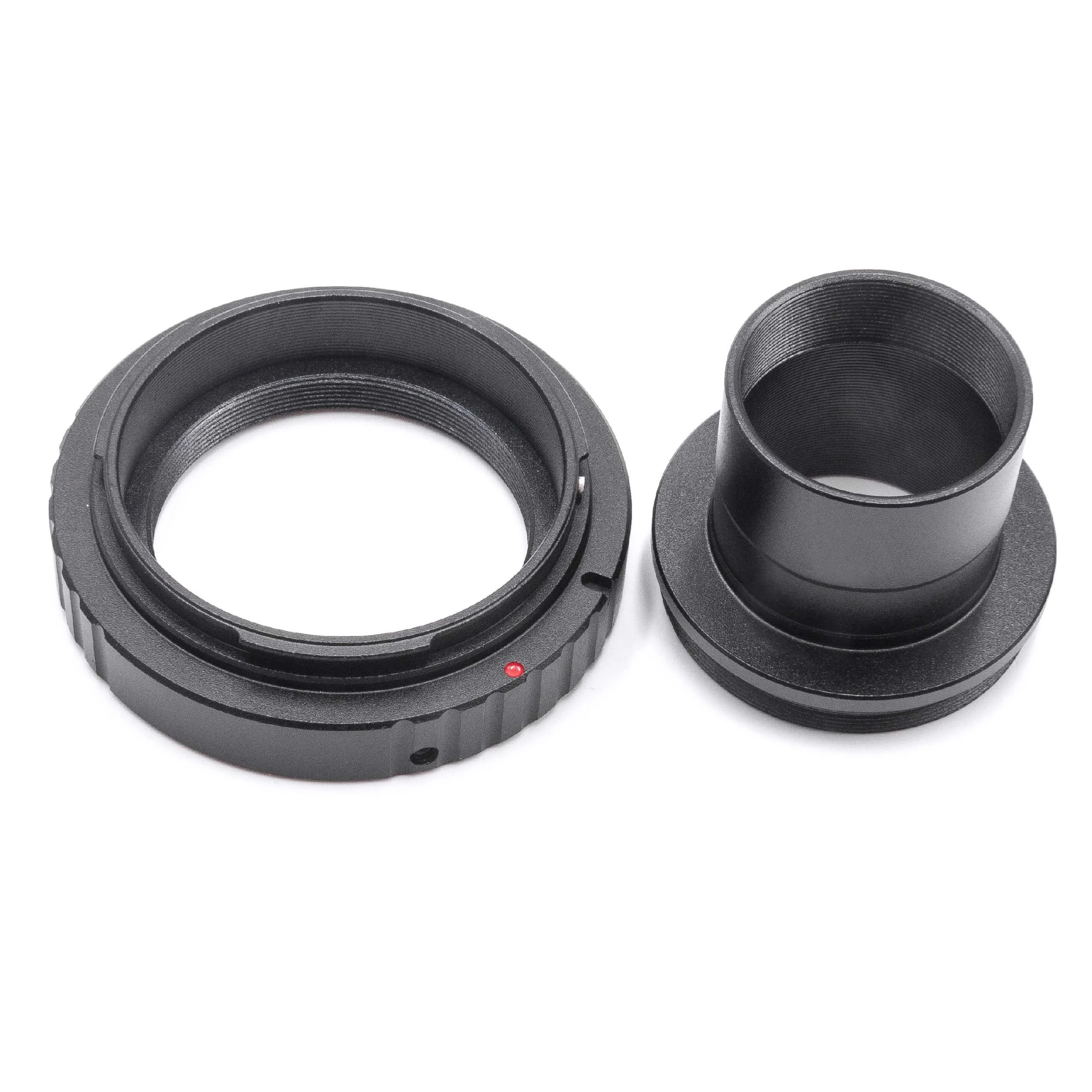 2x Bague d'adaptation T2 pour appareil photo, télescope Canon EOS 500D, 80D, 550D, Kiss X80 - 1,25", M42 x 0,7
