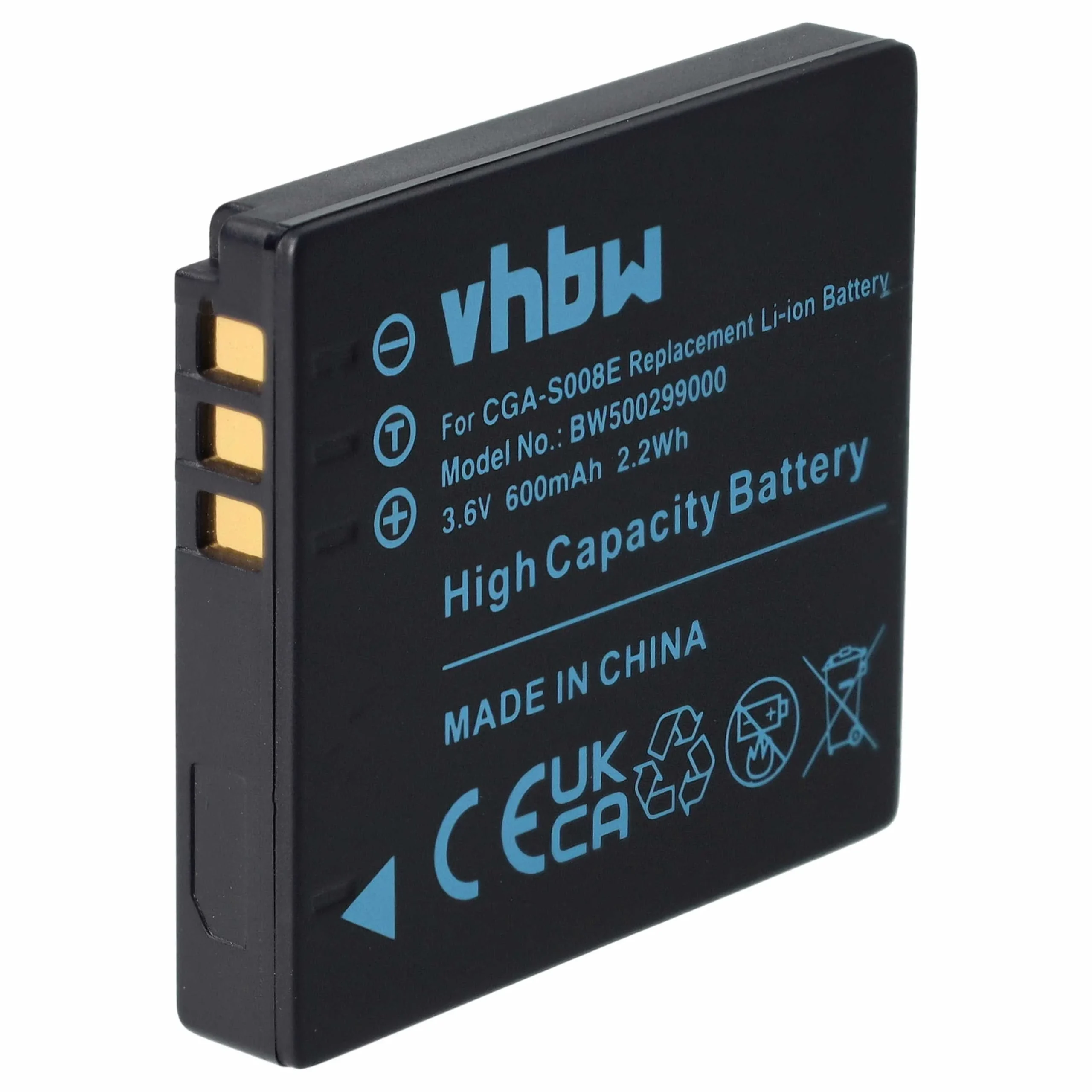 Batterie remplace Leica BP-DC6 pour appareil photo Leica- 600mAh 3,6V Li-ion