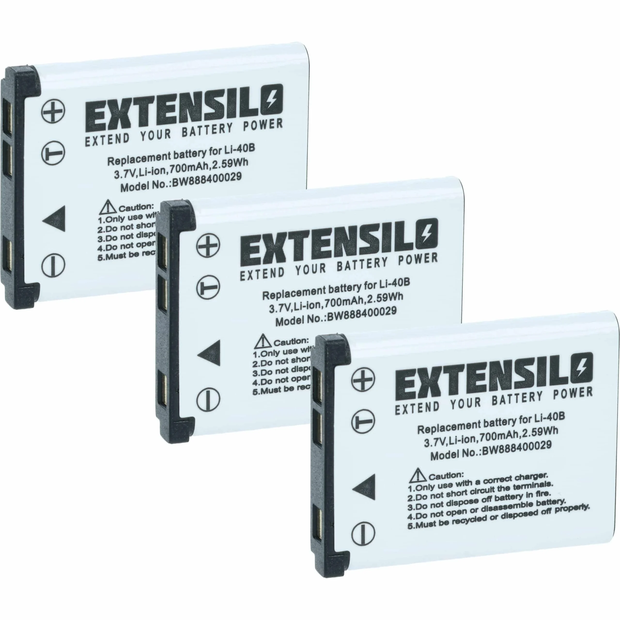 3x Batteries remplace BenQ DLI216 pour appareil photo Bosch- 700mAh 3,7V Li-ion