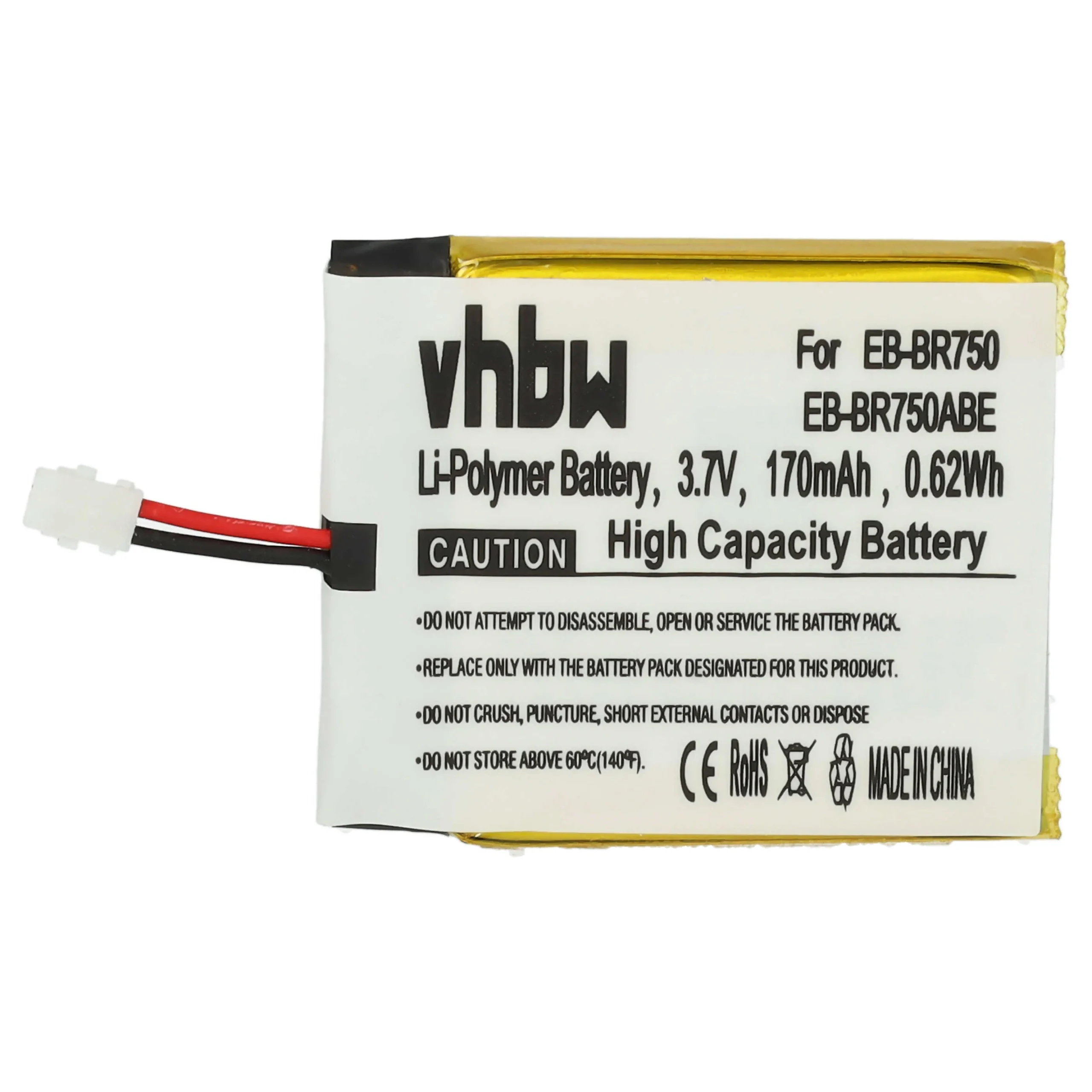 Batterie remplace Samsung EB-BR750, EB-BR750ABE montre connectée - 170mAh 3,7V Li-polymère + outils