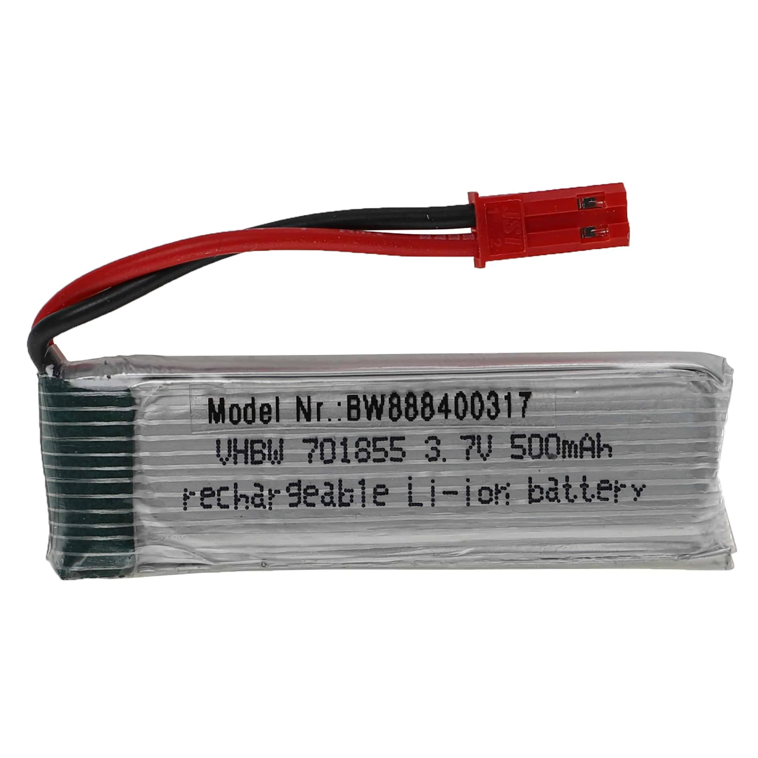 Batterie modèle radio-télécommandé - 500mAh 3,7V Li-polymère, BEC