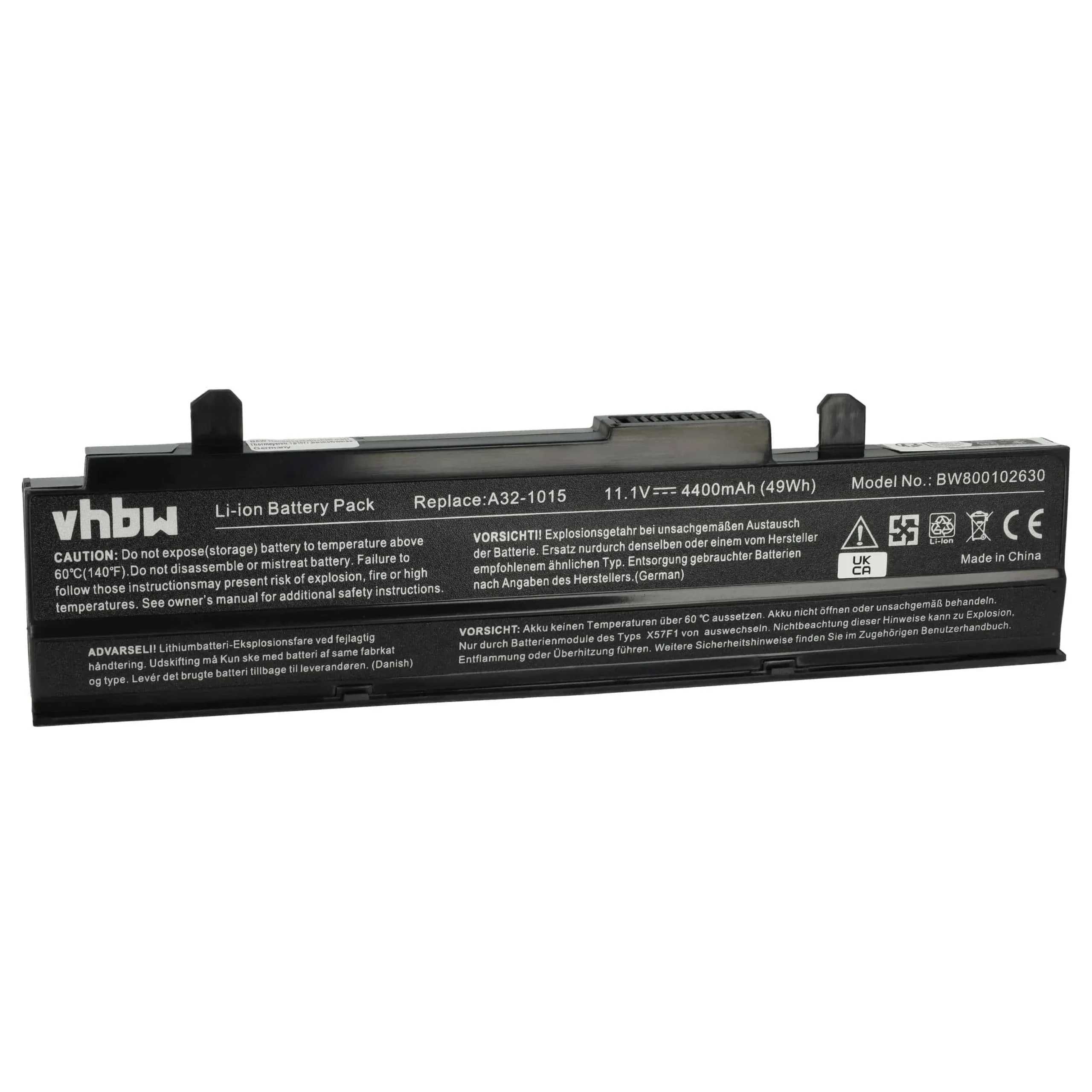 Batterie remplace Asus A32-1015, A31-1015, AL31-1015 pour ordinateur portable Asus- 4400mAh 11,1V Li-ion, noir