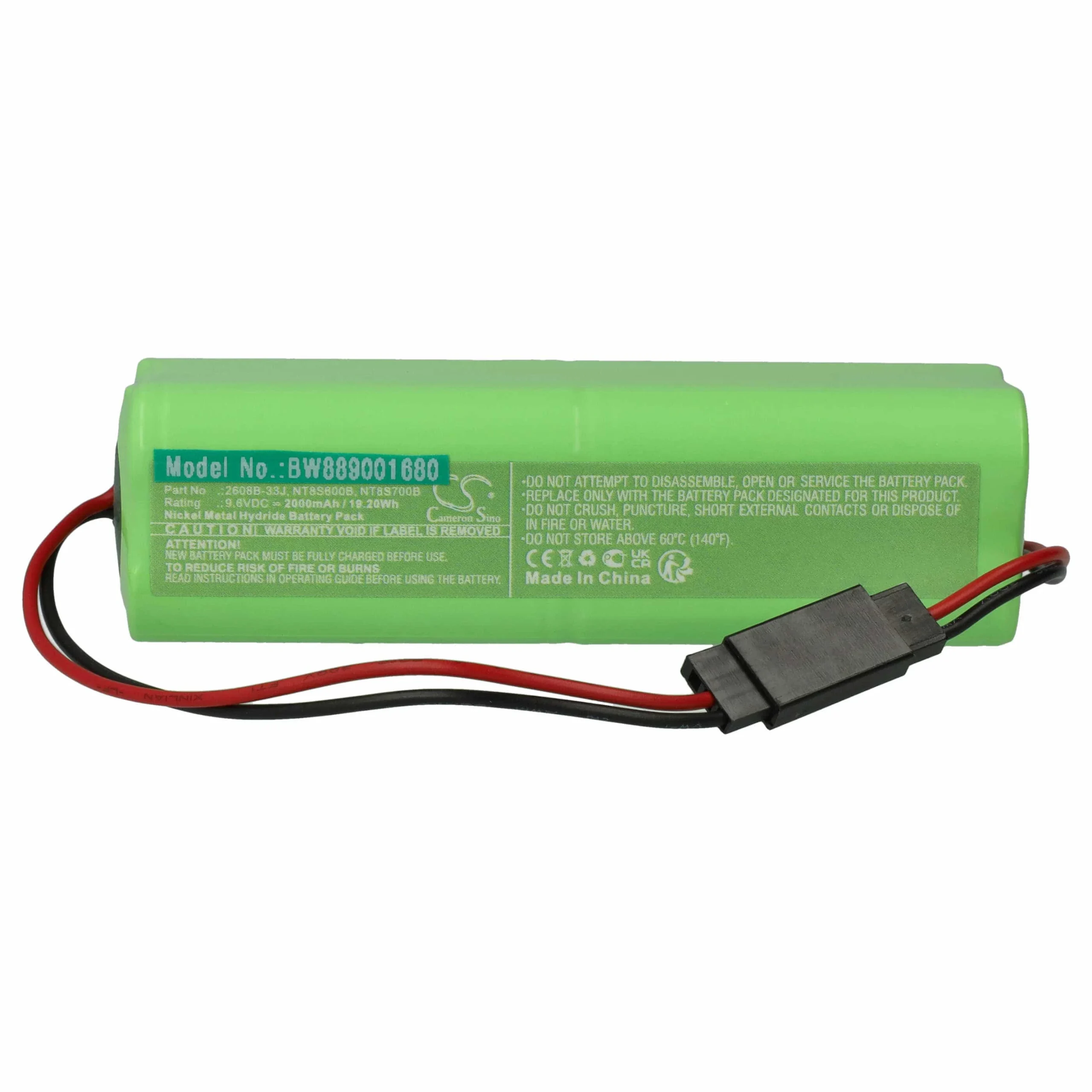 Batterie remplace Futaba NT8S700B, NT8S600B, 2608B-33J pour télécommande Futaba- 2000mAh 9,6V NiMH