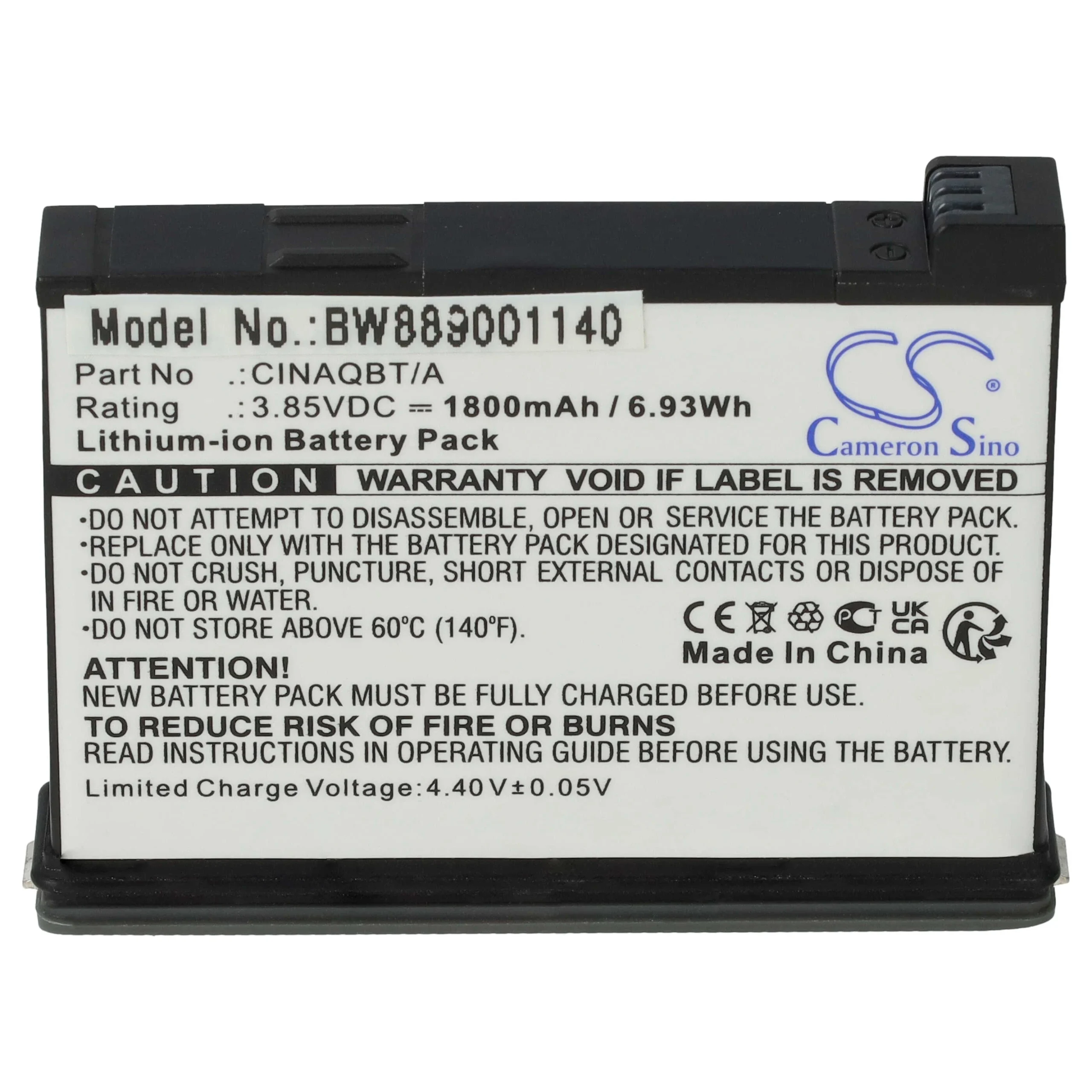 Batterie remplace Insta360 CINAQBT/A pour caméra de poche Insta360- 1800mAh 3,85V Li-ion