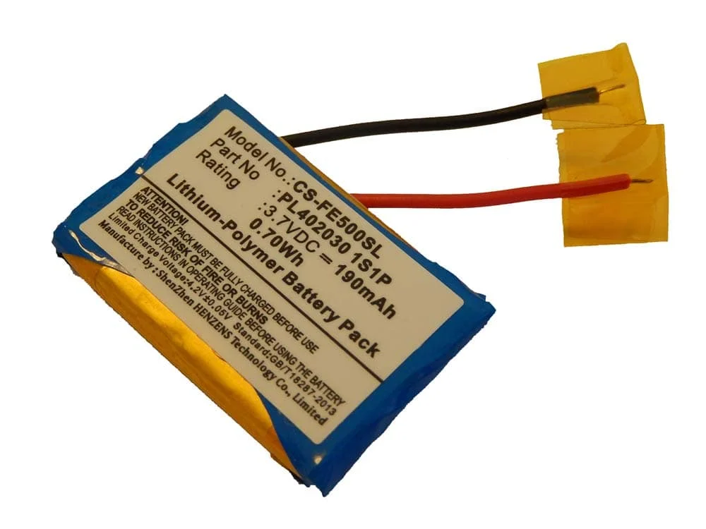 Batterie remplace Fiio PL402030 1S1P casque audio Fiio - 190mAh 3,7V Li-polymère