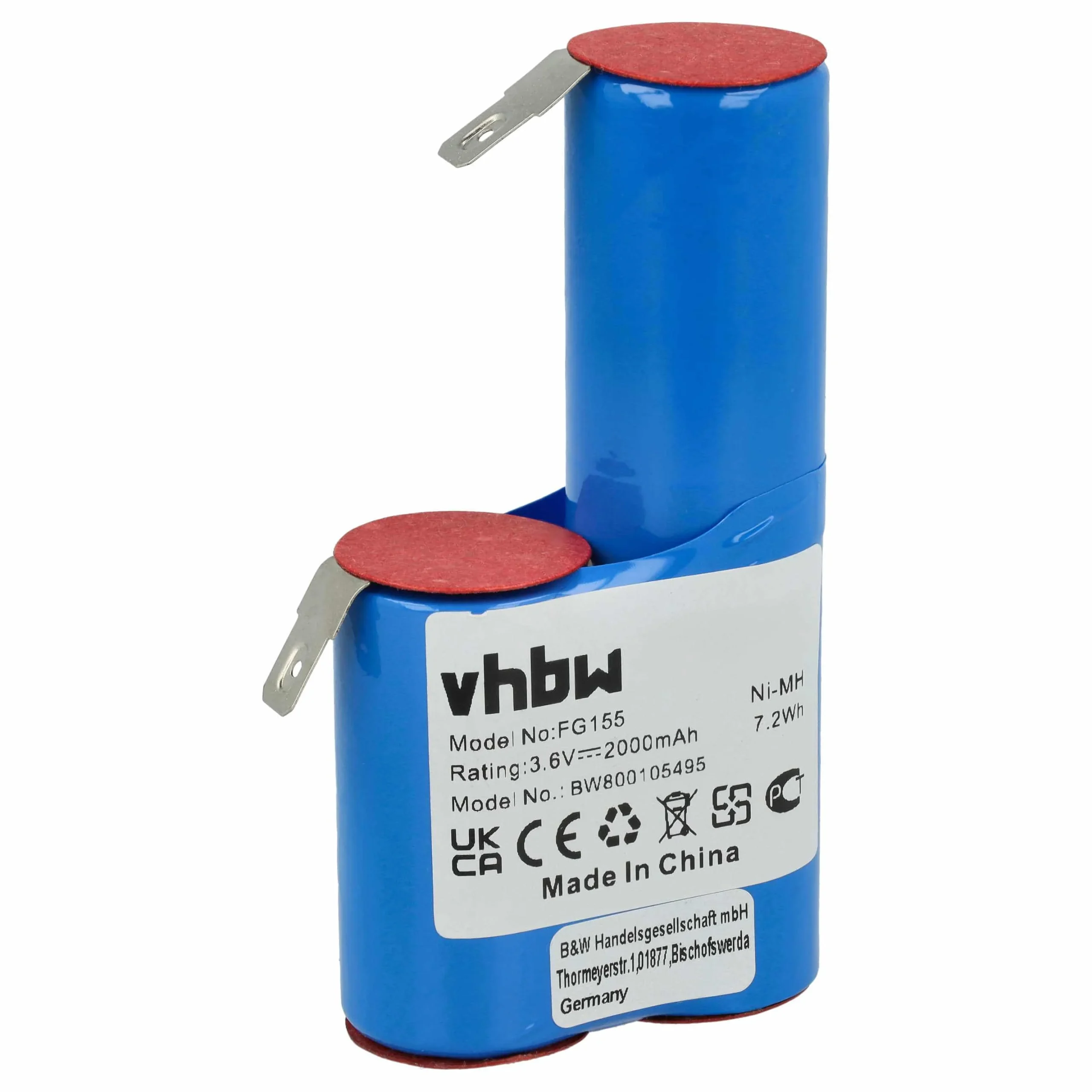 Batterie remplace BF11957 râpe a fromage - 2000mAh 3,6V NiMH