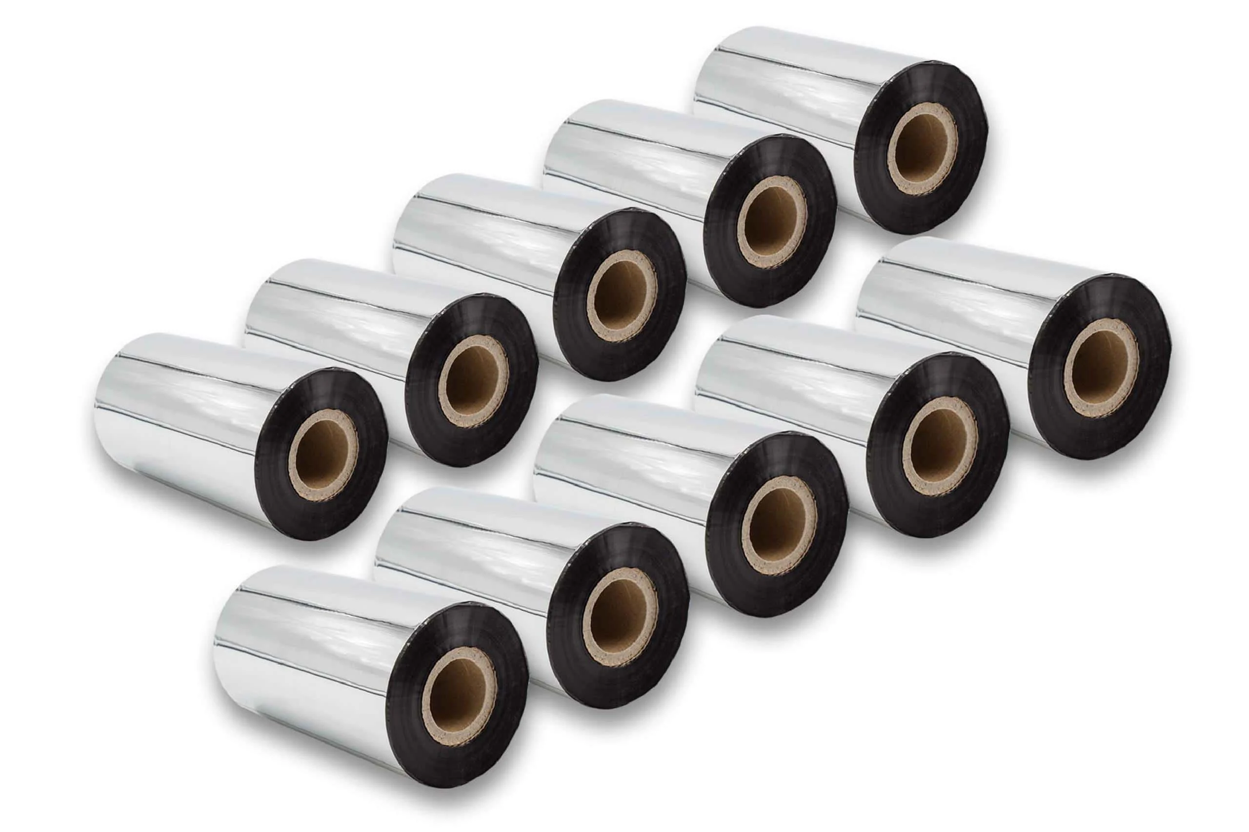 10x Ruban de transfert thermique pour imprimante Citizen, Zebra - 110 mm x 300 m, cire-plus