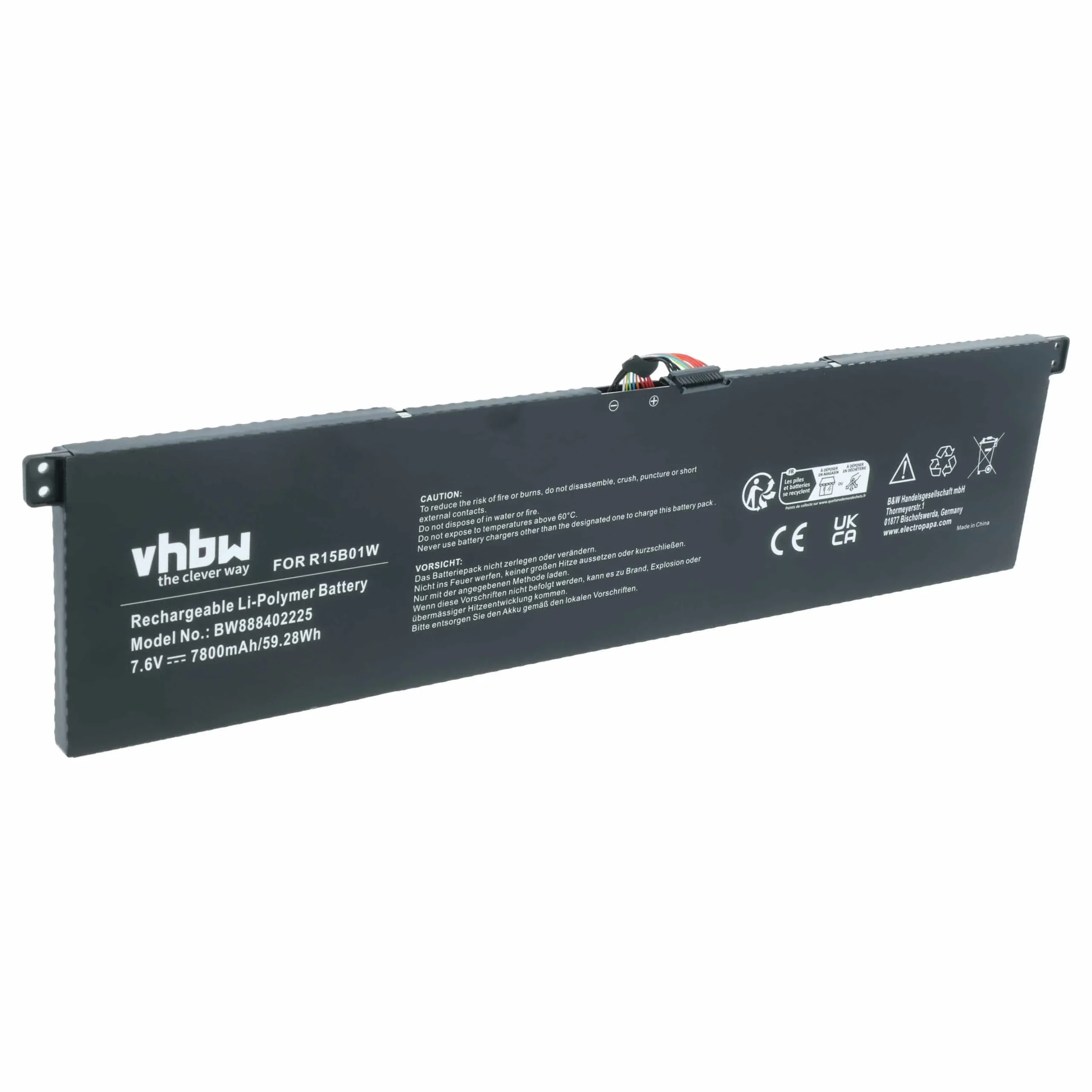 Batterie remplace Xiaomi R15B01W pour ordinateur portable Xiaomi- 7800mAh 7,6V Li-polymère