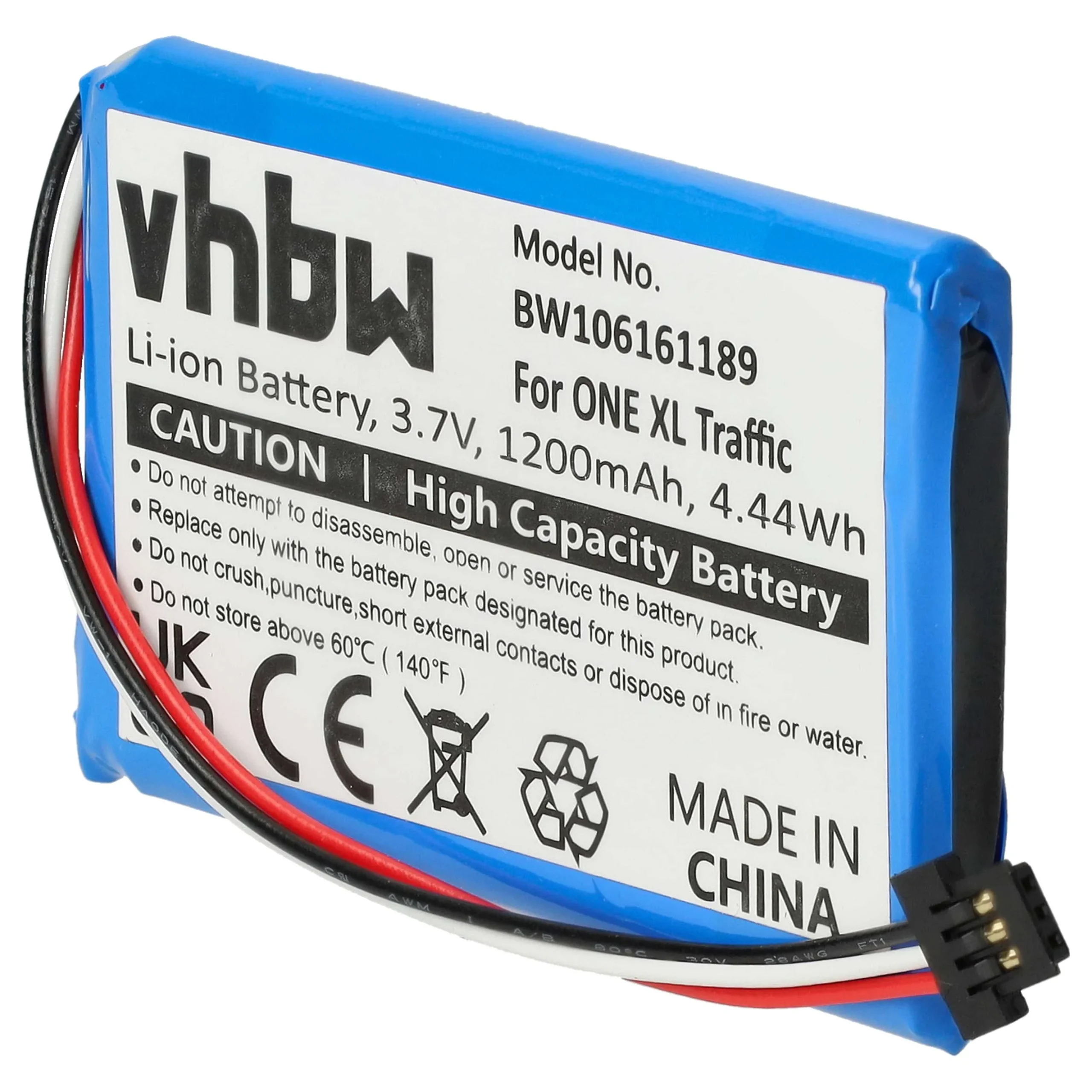 Batterie remplace Maxell ICP553450 pour navigation GPS TomTom - 1200mAh 3,7V Li-ion