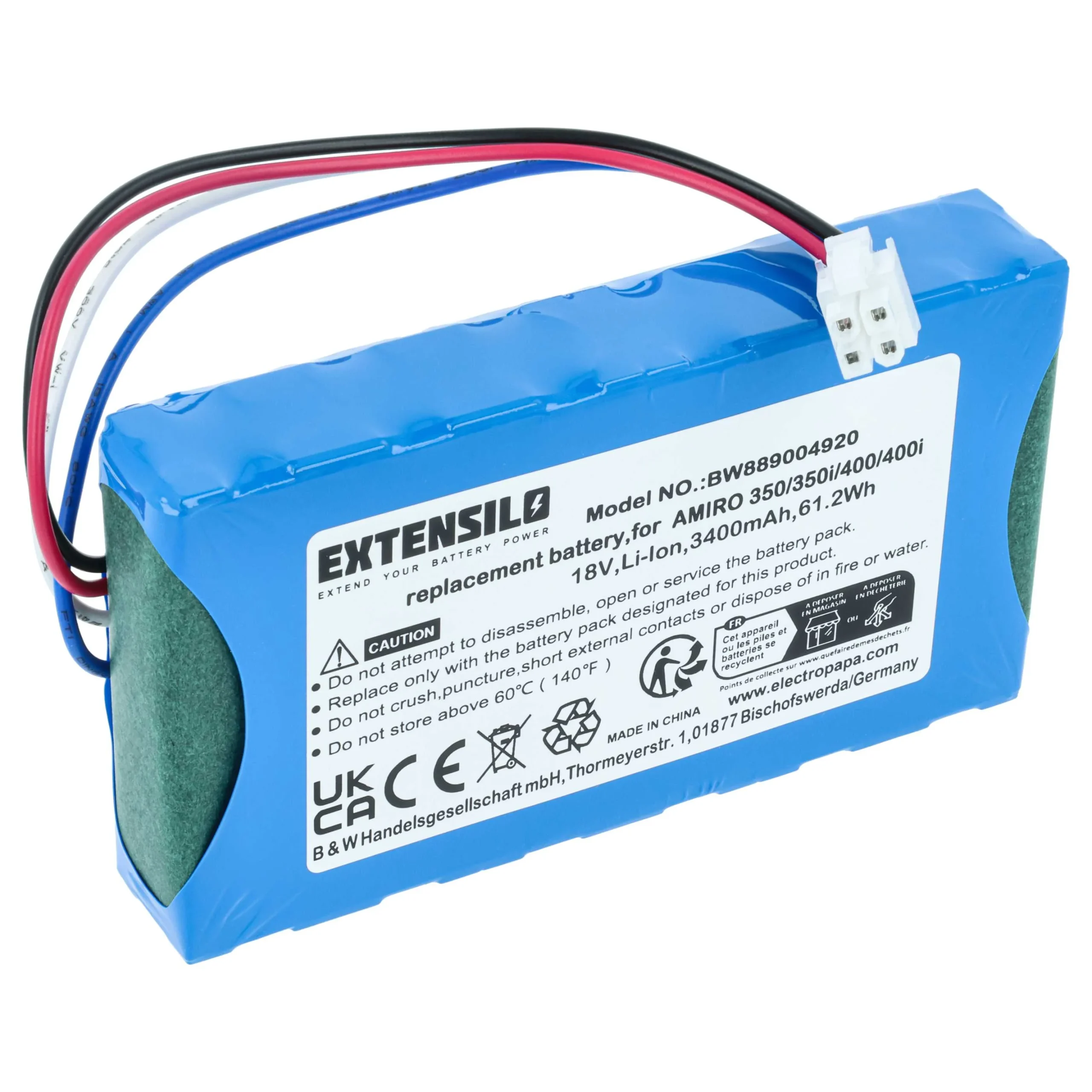 Batterie remplace Yard Force 1920726, GMBE-SP10283, GMBE-SP11571 pour outil de jardinage - 3400mAh 18V Li-ion
