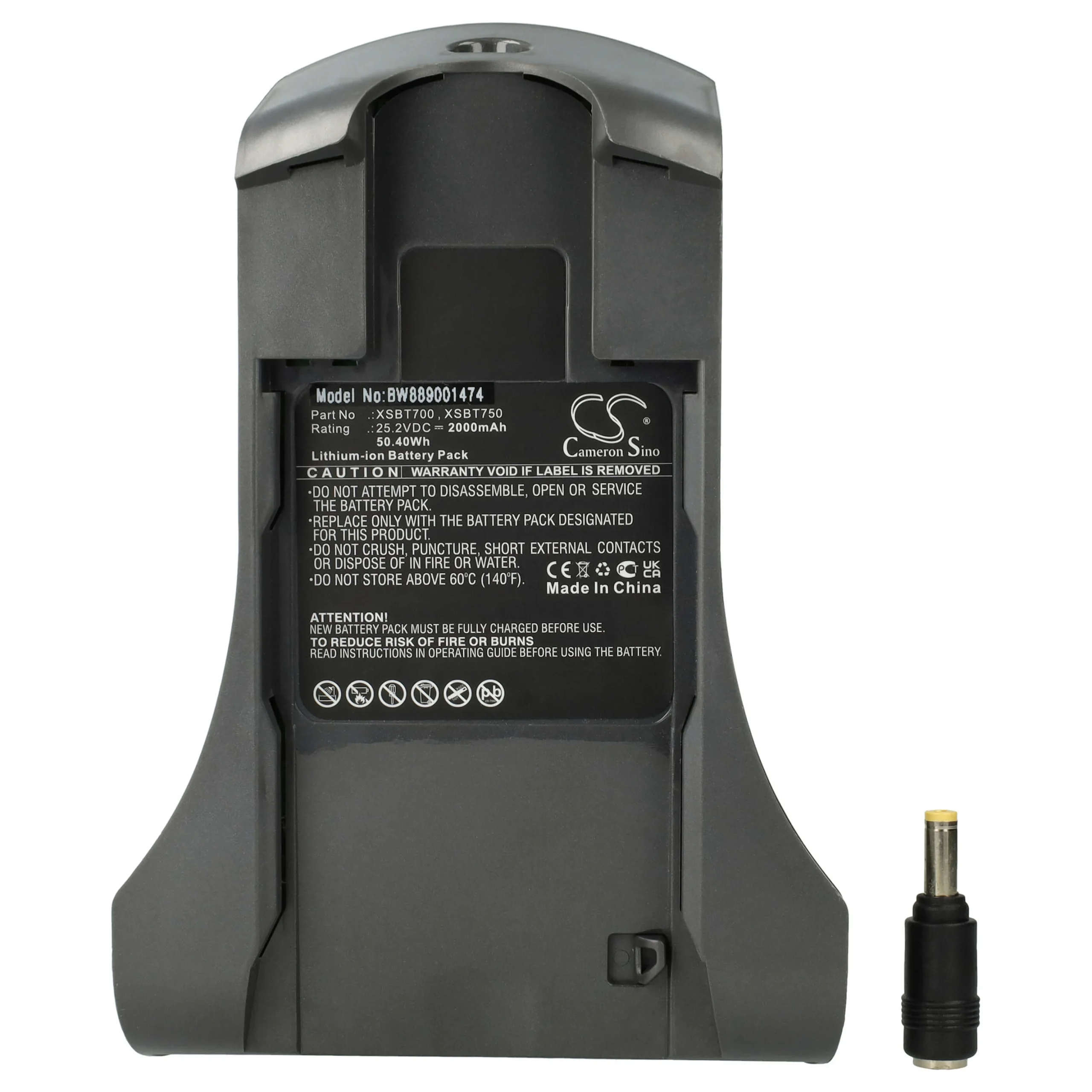 Batterie remplace Shark XSBT750, XSBT750EU, XSBT700, XSBT700EU pour aspirateur Shark - 2000mAh 25,2V Li-ion