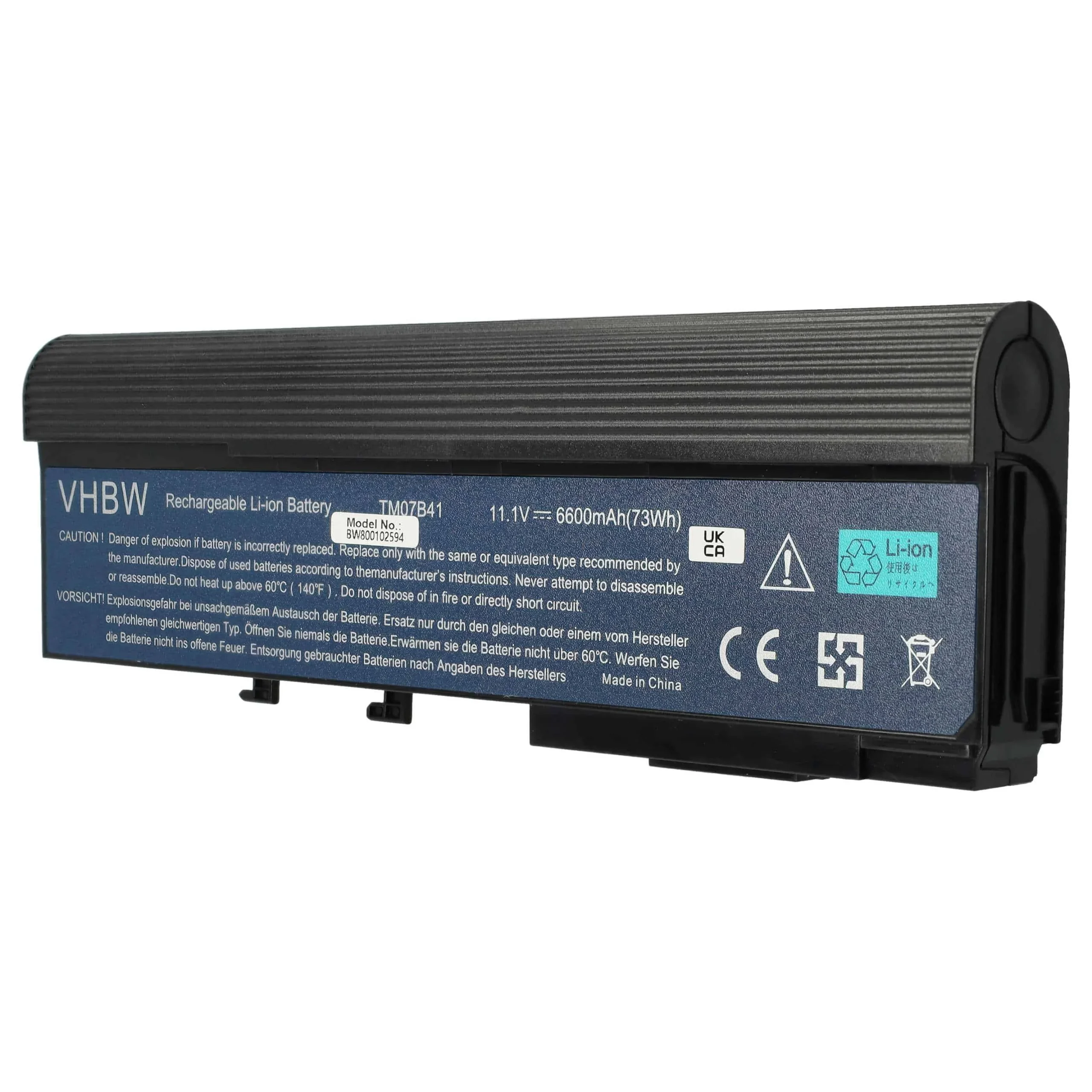 Batterie remplace Acer BT.00603.012, 934T2210F pour ordinateur portable Acer- 6600mAh 11,1V Li-ion