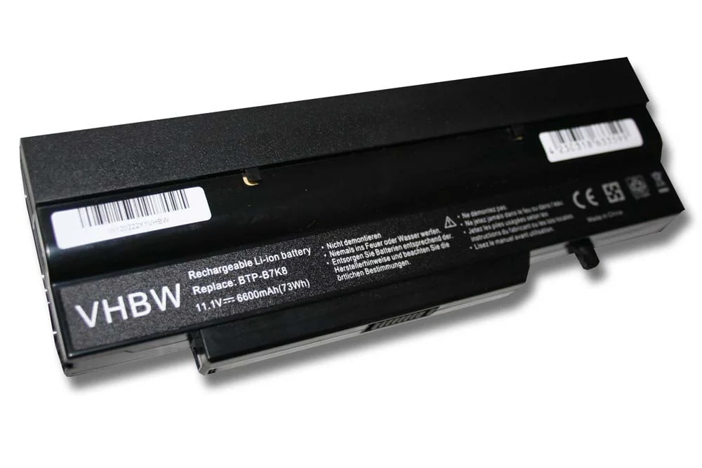 Batterie remplace Fujitsu 3UR18650-2-T0169, 0.4U50T.011 pour ordinateur portable Fujitsu- 6600mAh 11,1V Li-ion