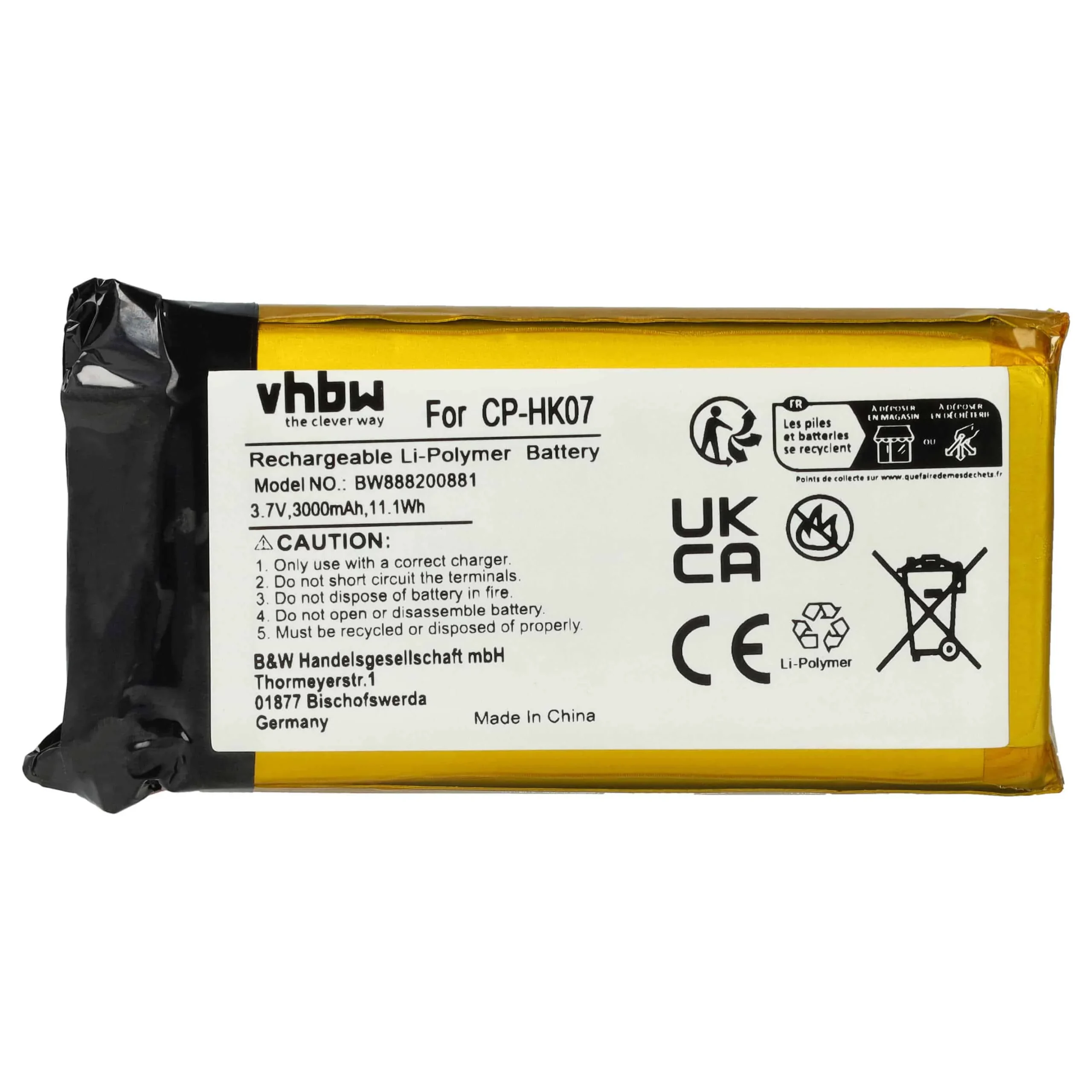 Batterie remplace Harman Kardon P954374, CP-HK07 enceinte Harman Kardon - 3000mAh 3,7V Li-polymère