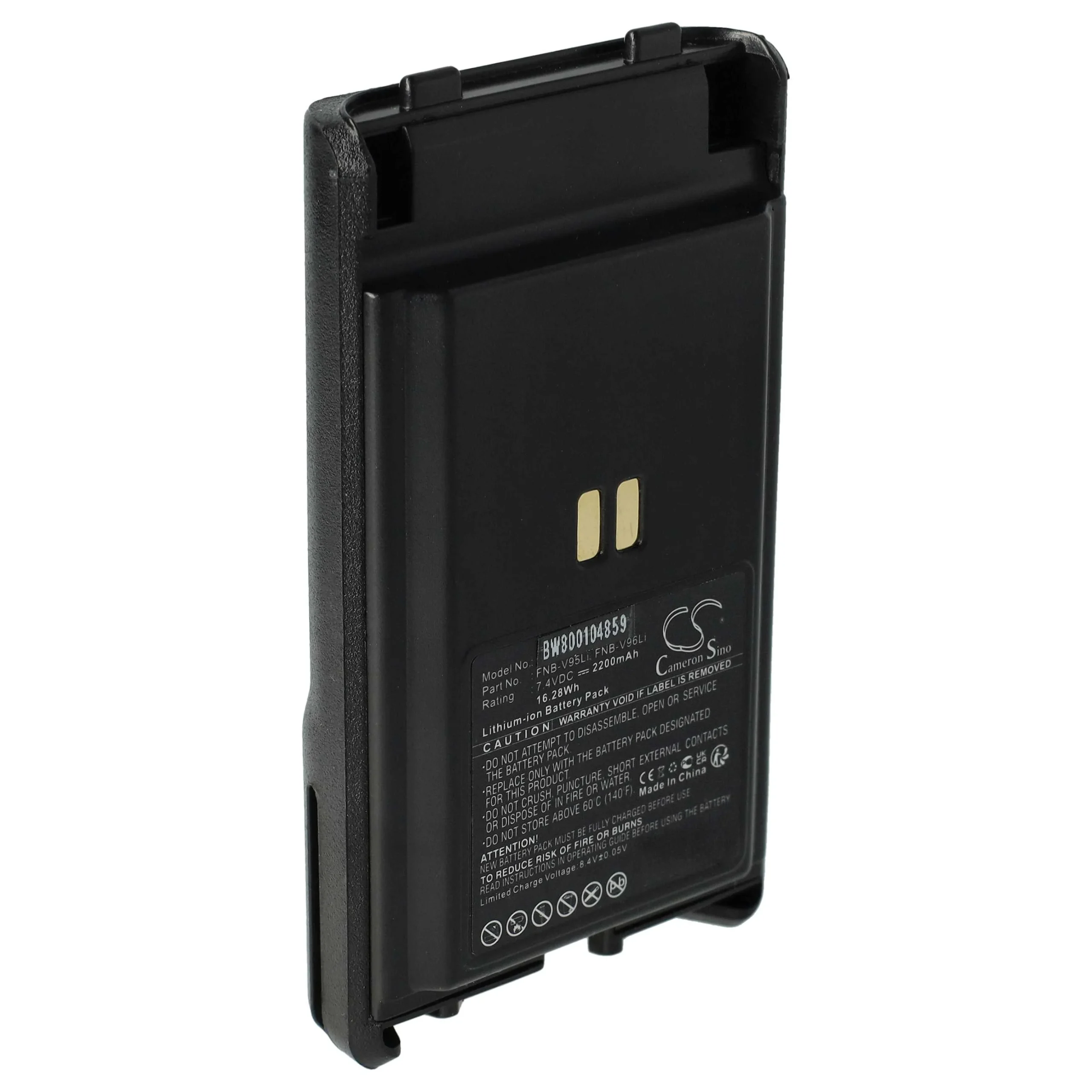 Batterie remplace Vertex Yaesu FNB-V95, FNB-V95Li pour radio talkie-walkie Vertex Yaesu- 2200mAh 7,4V Li-ion